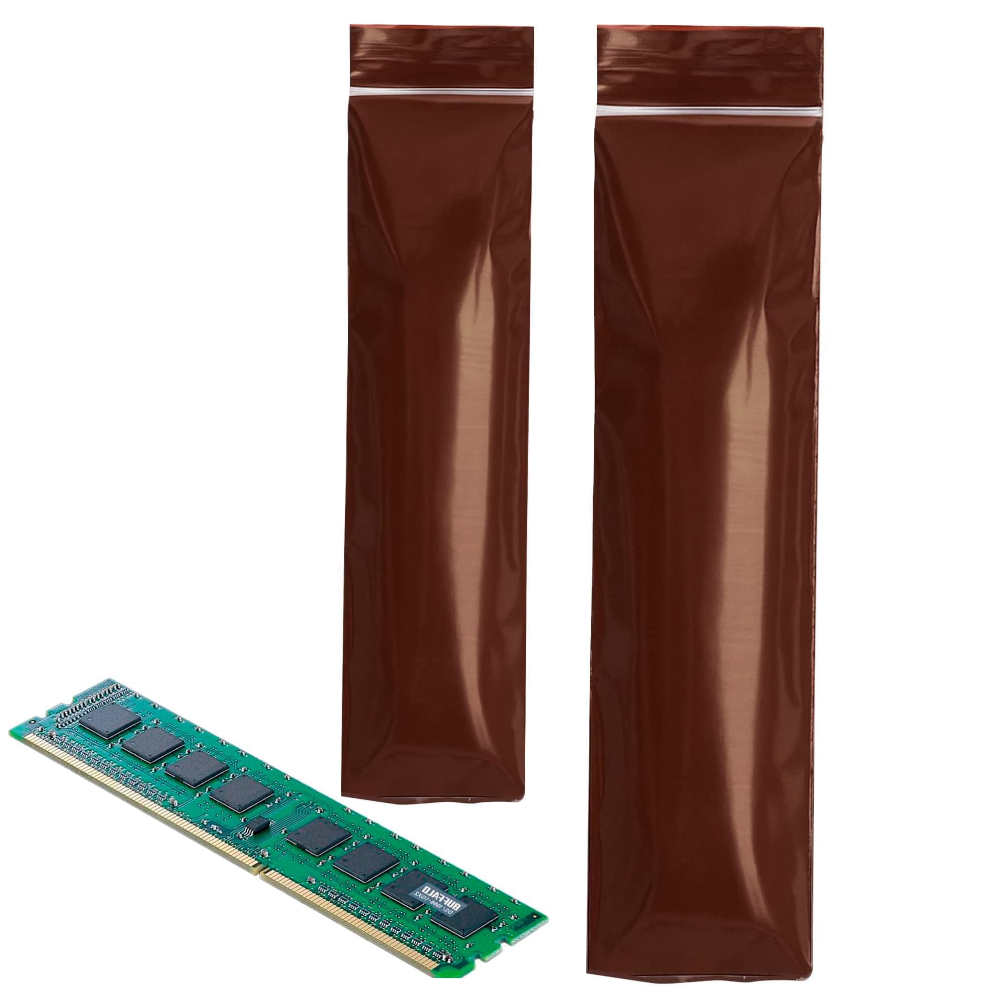 MiniGrip Airtight UV Guard Amber Zip Bags for Packaging, 2.5 x 9 Inches. Pack of 100 Reclosable Zipper Bag. Plastic Zip Baggies, 3 Mil Thick. Reclosable Plastic Bags with Zipper Closure