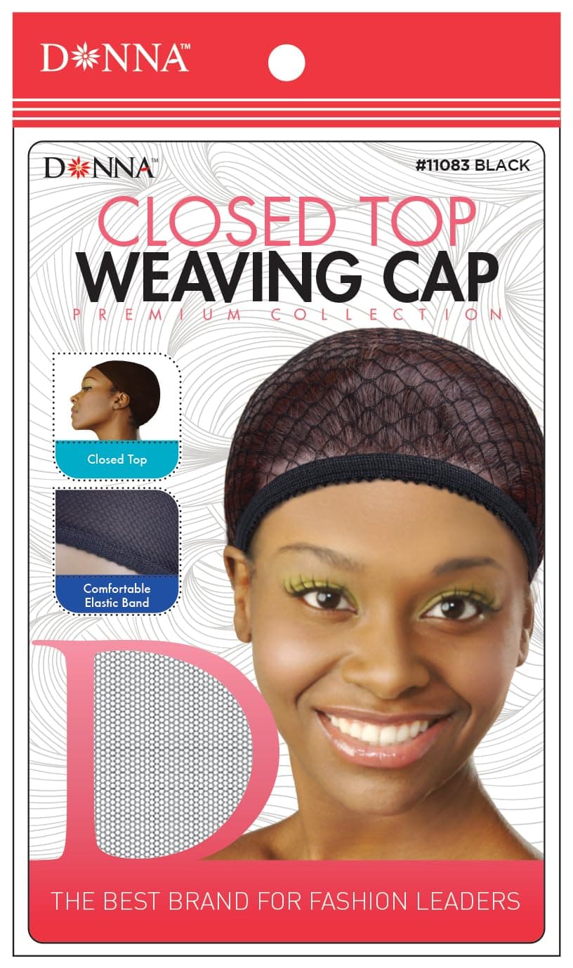 DONNA Weaving CAPS Closed Top Weaving Cap Wig Head Wig Caps for Women Hair Bonnet for Sleeping Hair Net, 1PC Black COLOR