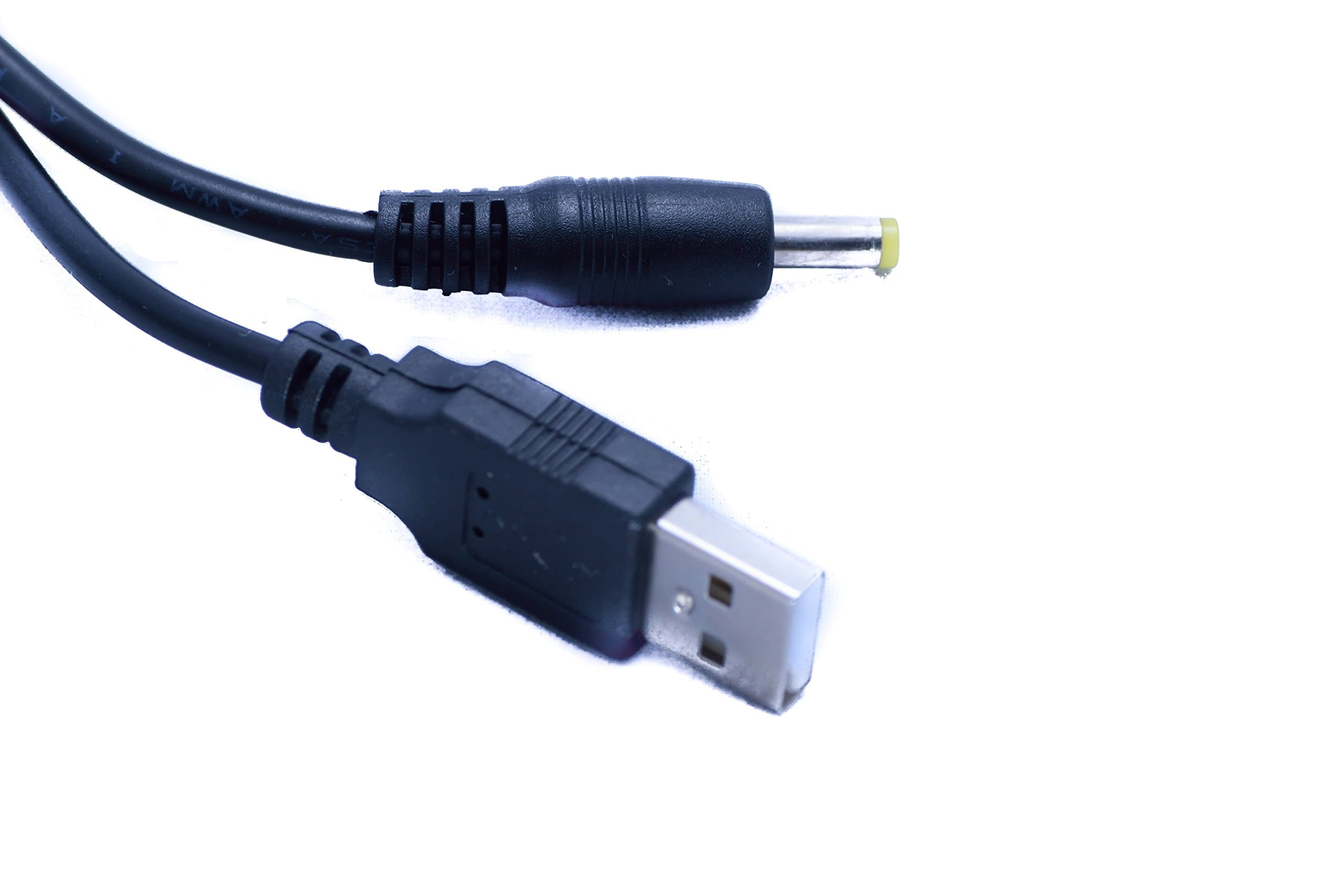 Kingfisher Technology 5V 2A USB 2.0 to 4.0mm x 1.7mm DC Barrel Plug Charging Cable (18AWG) 90cm Black (4mm x 1.7mm)