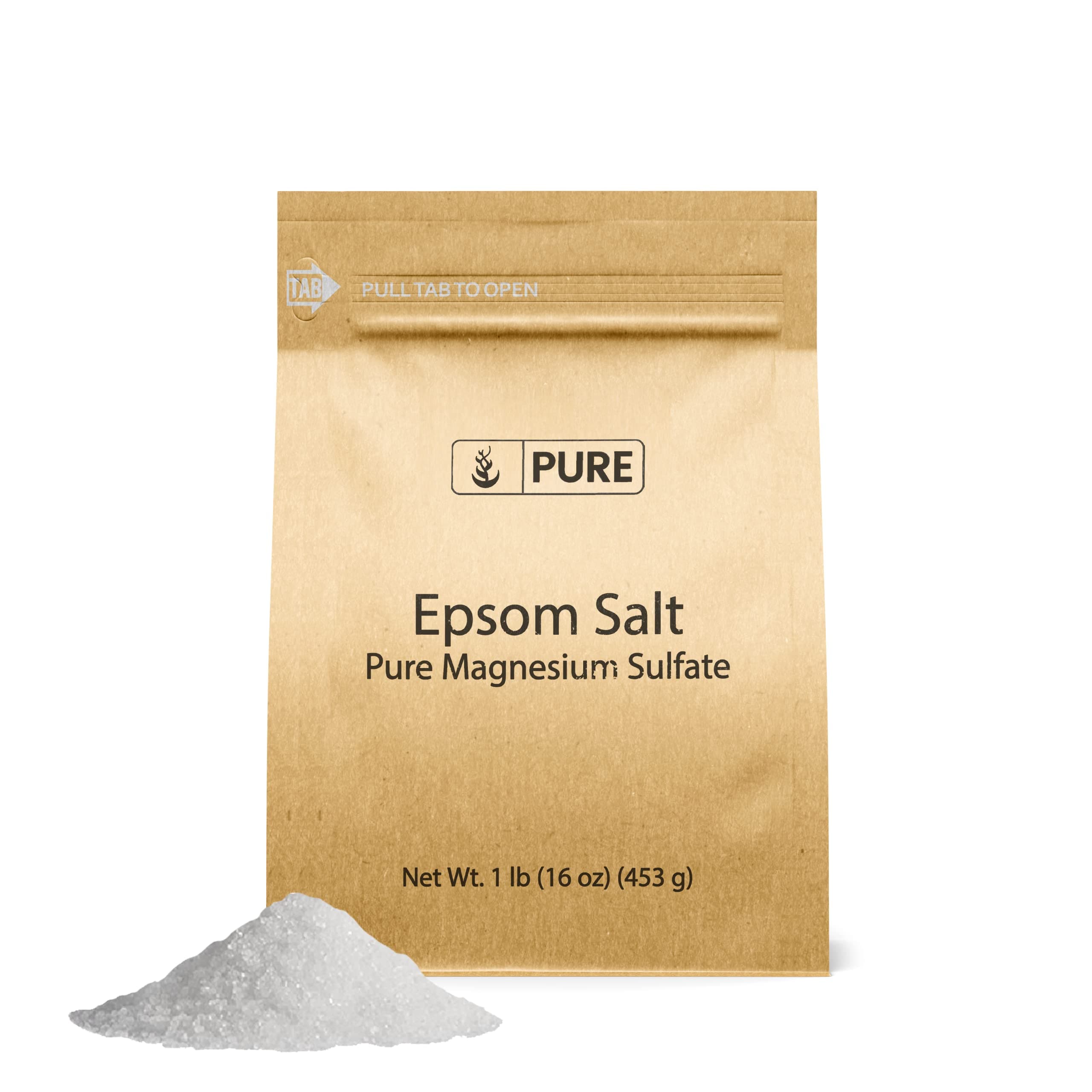 Epsom Salt Pure Magnesium Sulfate, Food Grade, Soaking Solution (1 Pound)