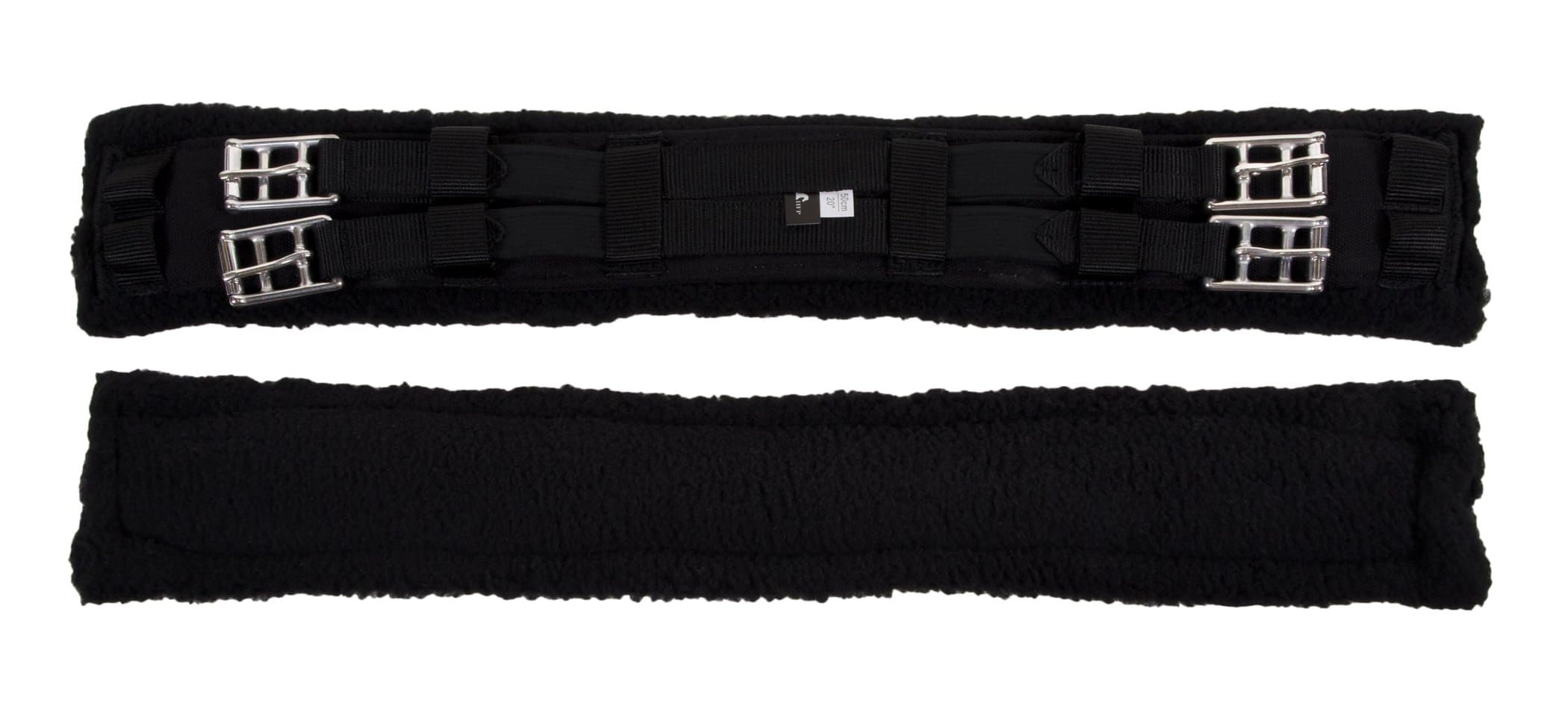 Fleece Dressage Girth with Double Elastic: 20" to 36"