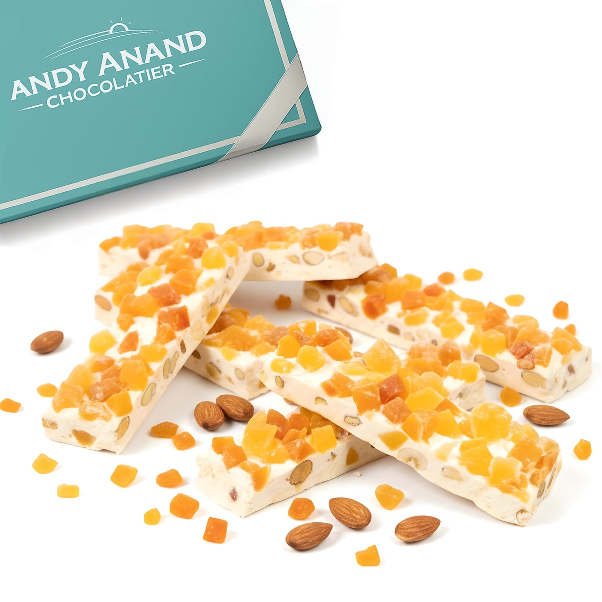 Soft Exotic Fruit Nougat Brittle – 7 oz Italian Nougat Candy from Sicily with Honey, 38% Almonds & Dried Fruits, Gluten Free Gourmet Treat