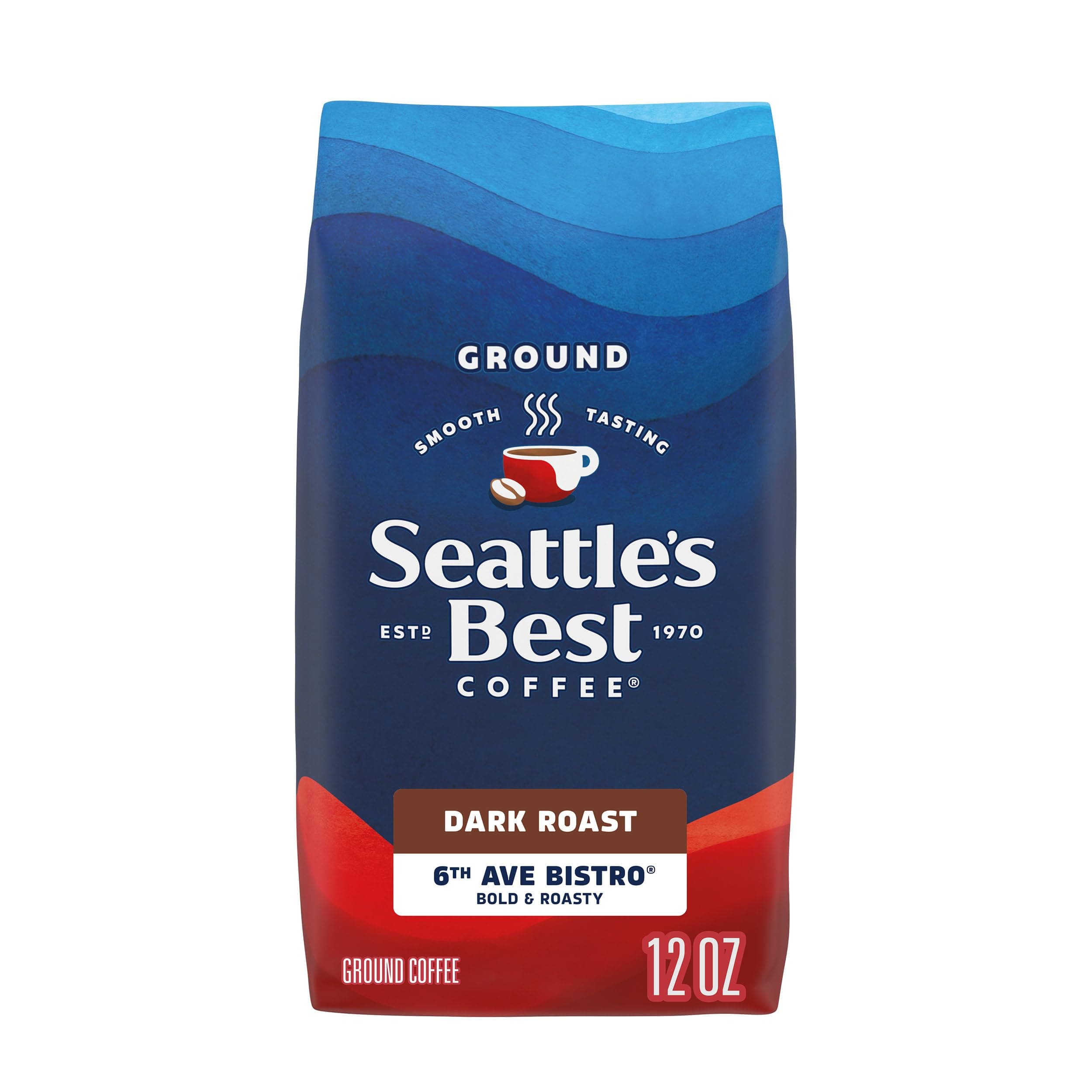 Seattles Best Coffee 6th Avenue Bistro Dark Roast Ground Coffee 340g Bag