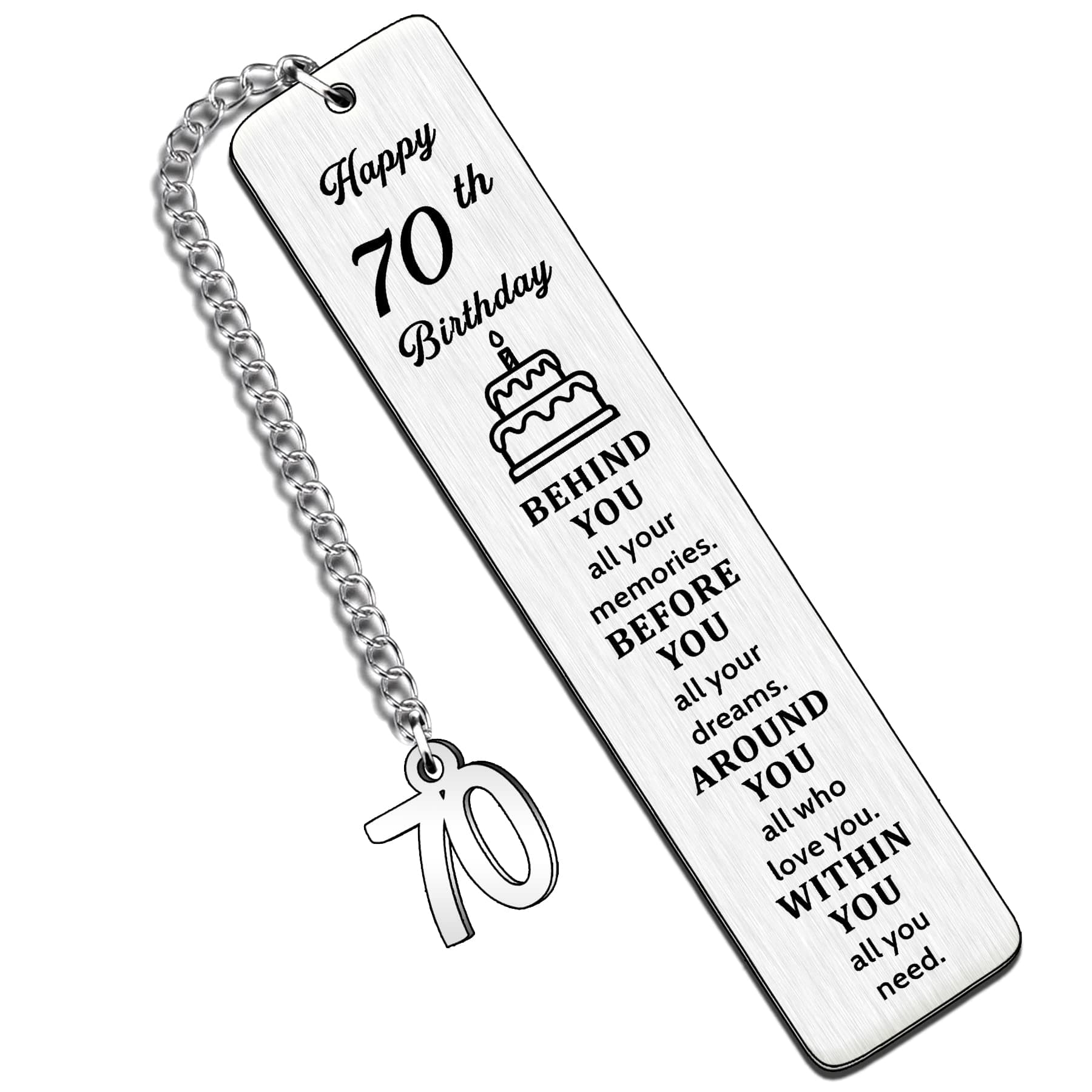 Happy 70th Bookmark Birthday Gifts for Women Men Best Friend Husband Wife Grandma Behind You All Your Memories Before You All Your Dreams