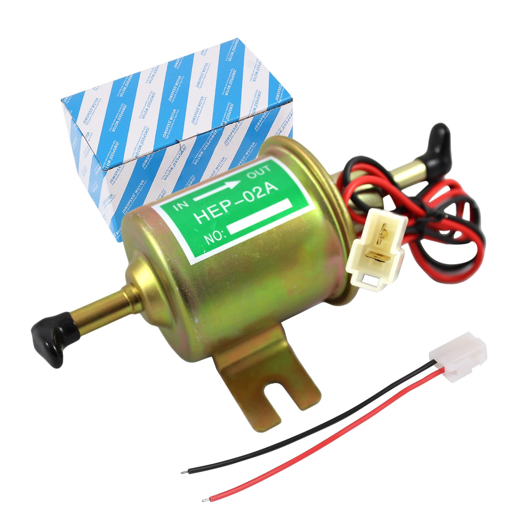JDMSPEED Universal 12V Heavy Duty Electric Fuel Pump Metal Solid Petrol 12 Volts