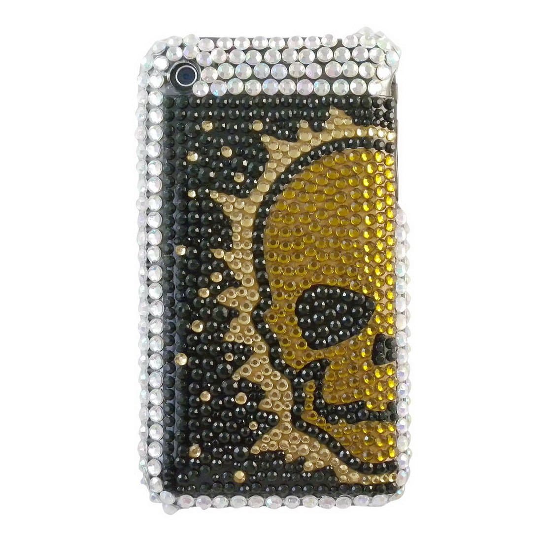 CASETRONICS Gold & Black Crystal Jewellery Hard Case for Apple iPhone 3G / 3GS