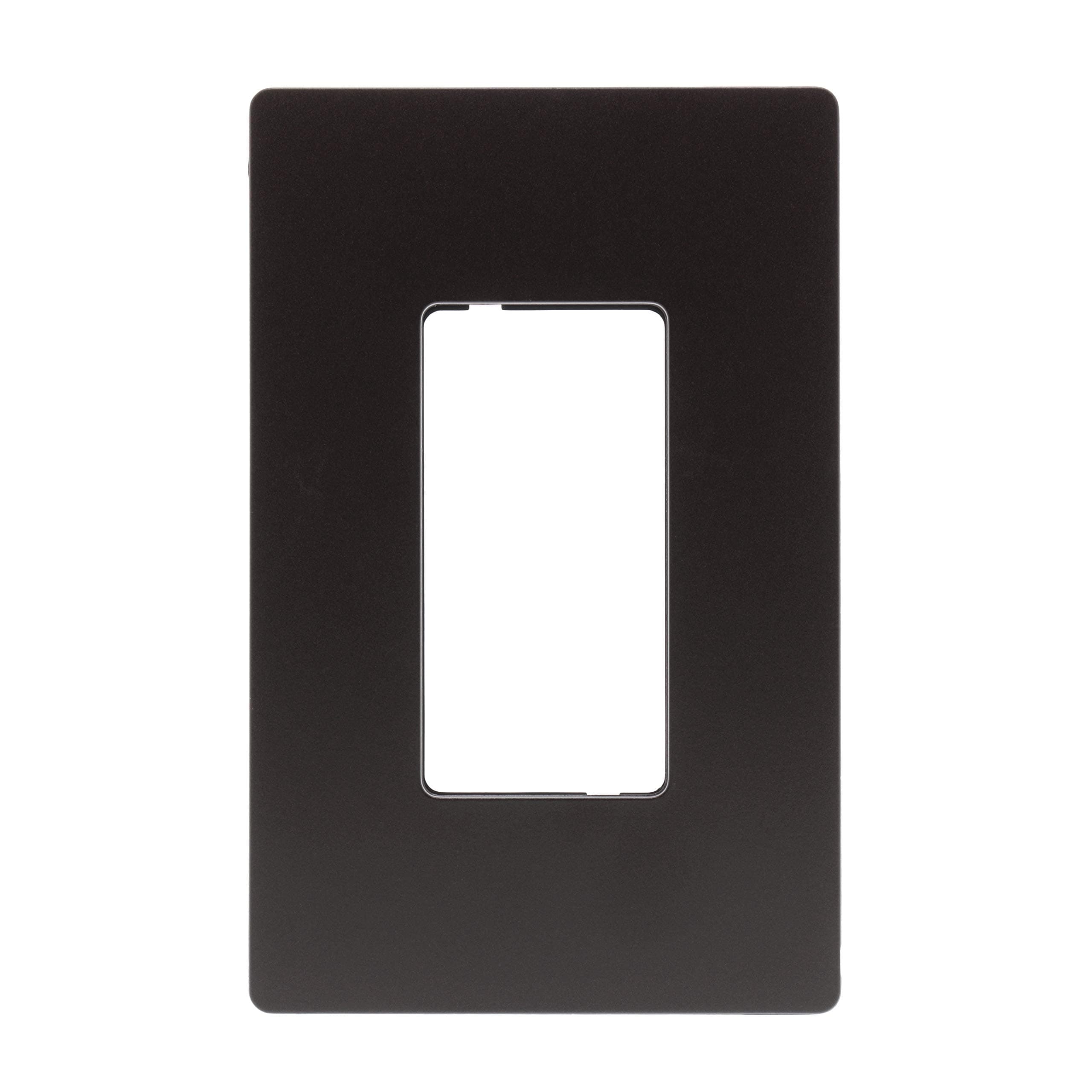 Legrand radiant RWP26BKCC6 Screwless Wall Plates, 1 Gang, One Decorator Rocker GFCI Cover, Black (1 Count)
