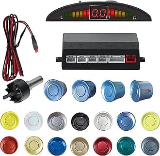 Parking Sensor Kit Backup Sensor Kit Reverse Sensor for Car 18 Color Options for Probes Adjustable Alarm Volume Professional Sensore de Reversa para Carro Safe Driving Assistant（Light Blue）