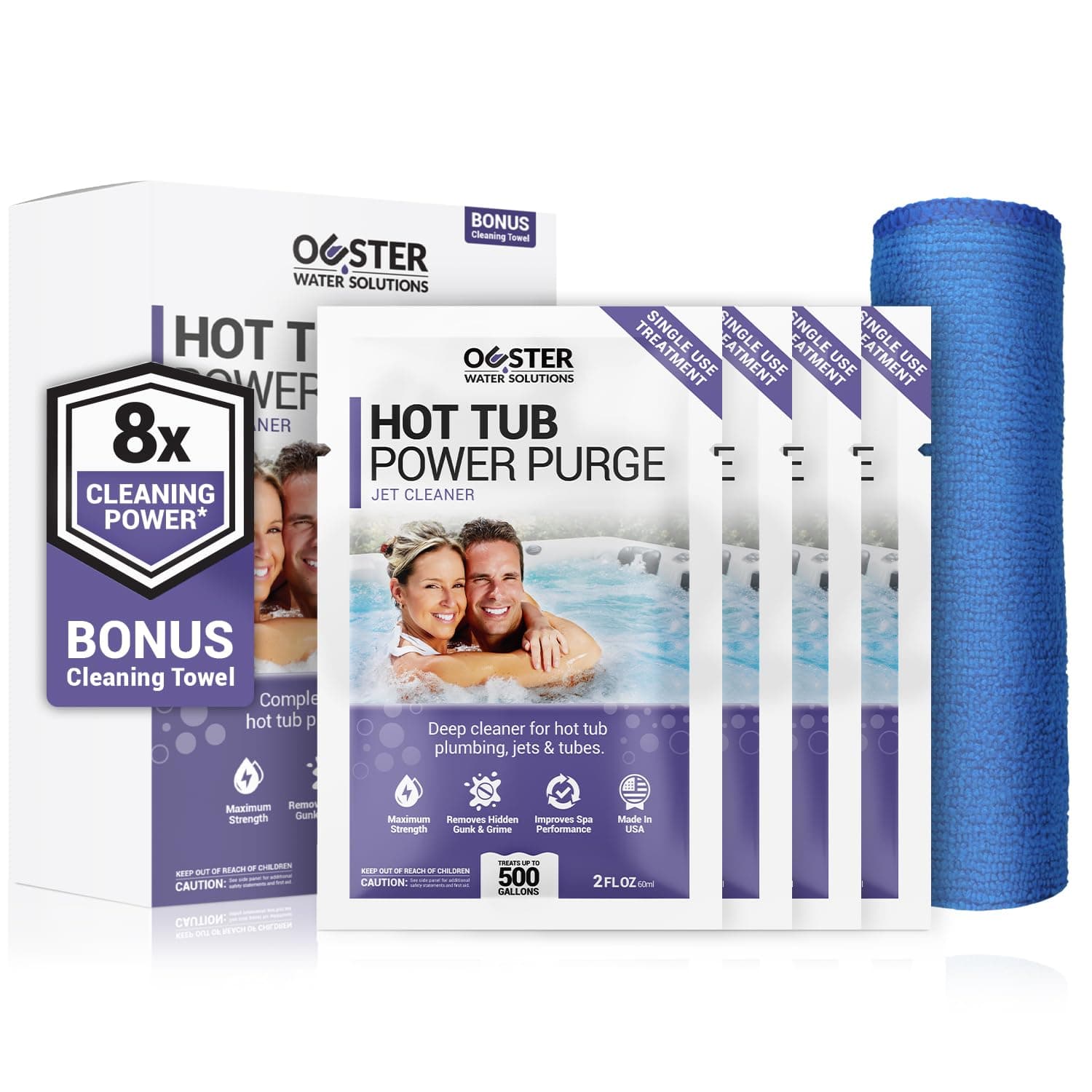 Bio Ouster Spa Purge Hot Tub Restoration - Hot Tub Flush, Hot Tub Cleaner for Jets and Tubes, Hot Tub Chemicals, Spa Chemicals for Hot Tub, Spa Cleaner for Hot Tub, Hot Tub Jet Cleaner