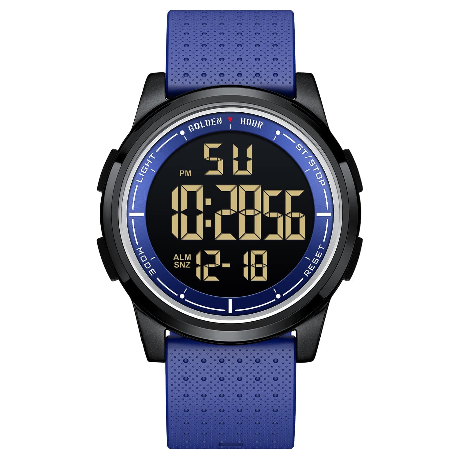 Ultra-Thin Minimalist Sports Waterproof Digital Watches Men with Wide-Angle Display Rubber Strap Wrist Watch for Men Women