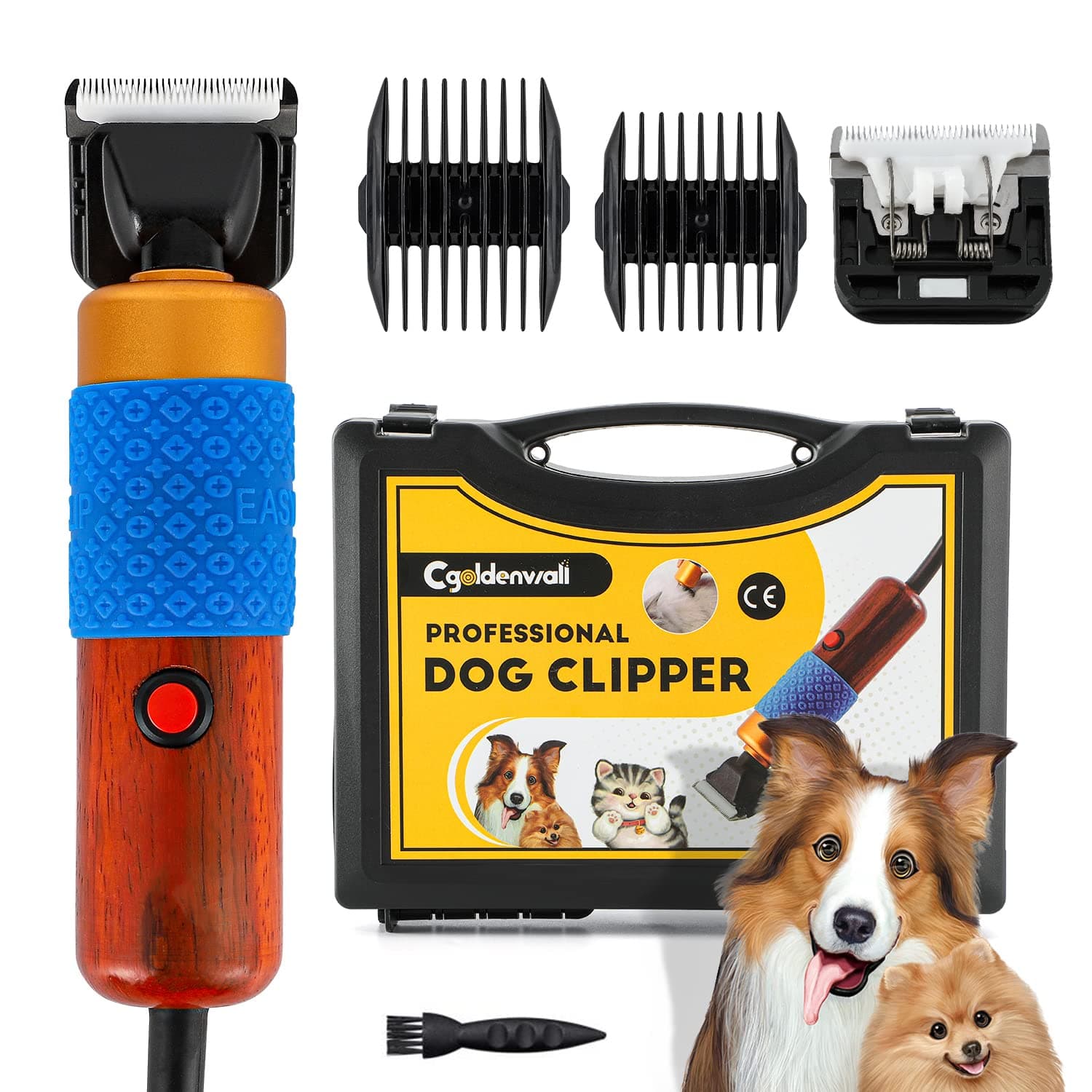 Pet Hair Clippers 200 W – Low Noise and Vibration – Professional Animal Clippers with 3 m Cable Ideal for Rabbit/Dog/Cat/Sheep and Other Animals