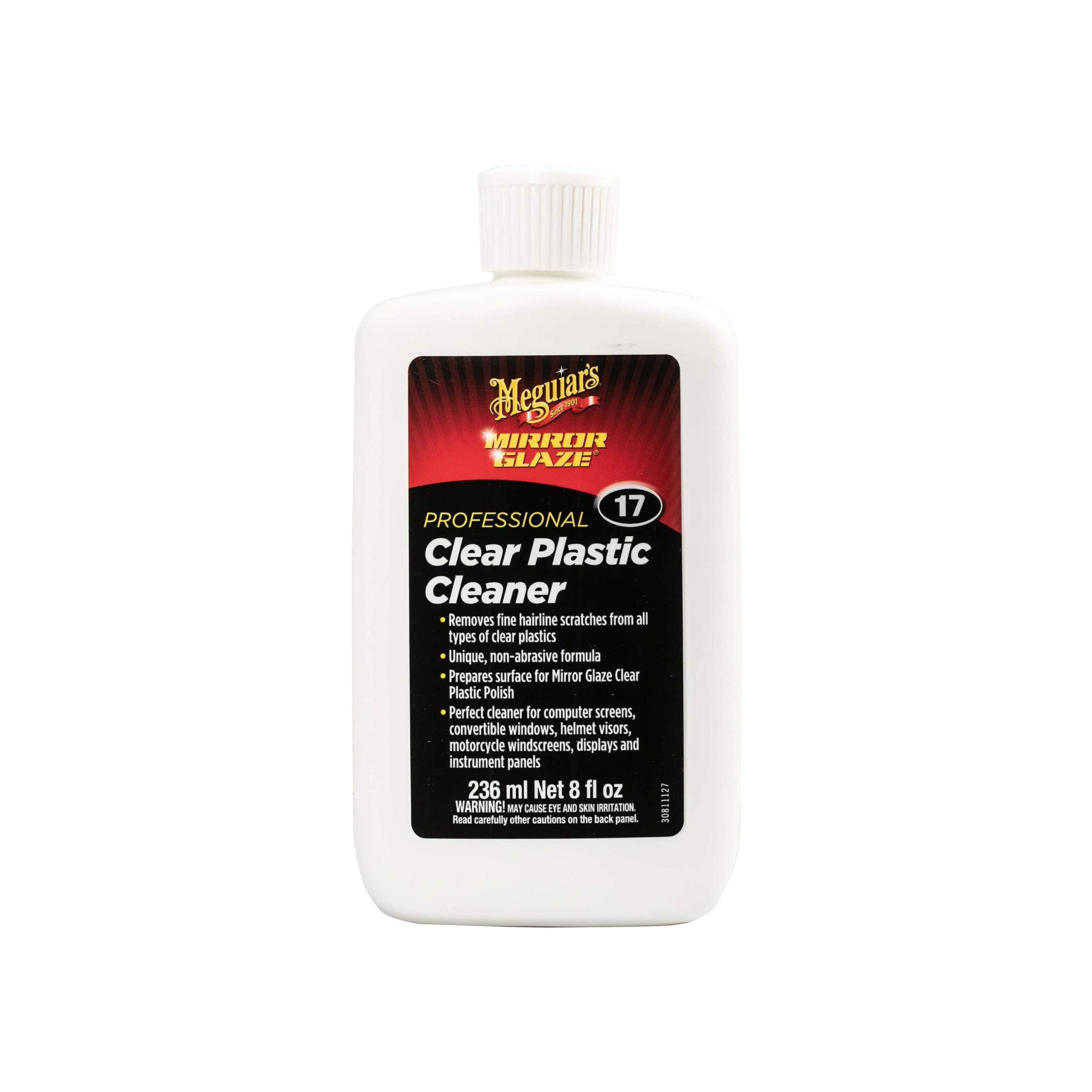 Meguiar'sM1708 Mirror Glaze Clear Plastic Cleaner - 8 Oz Bottle