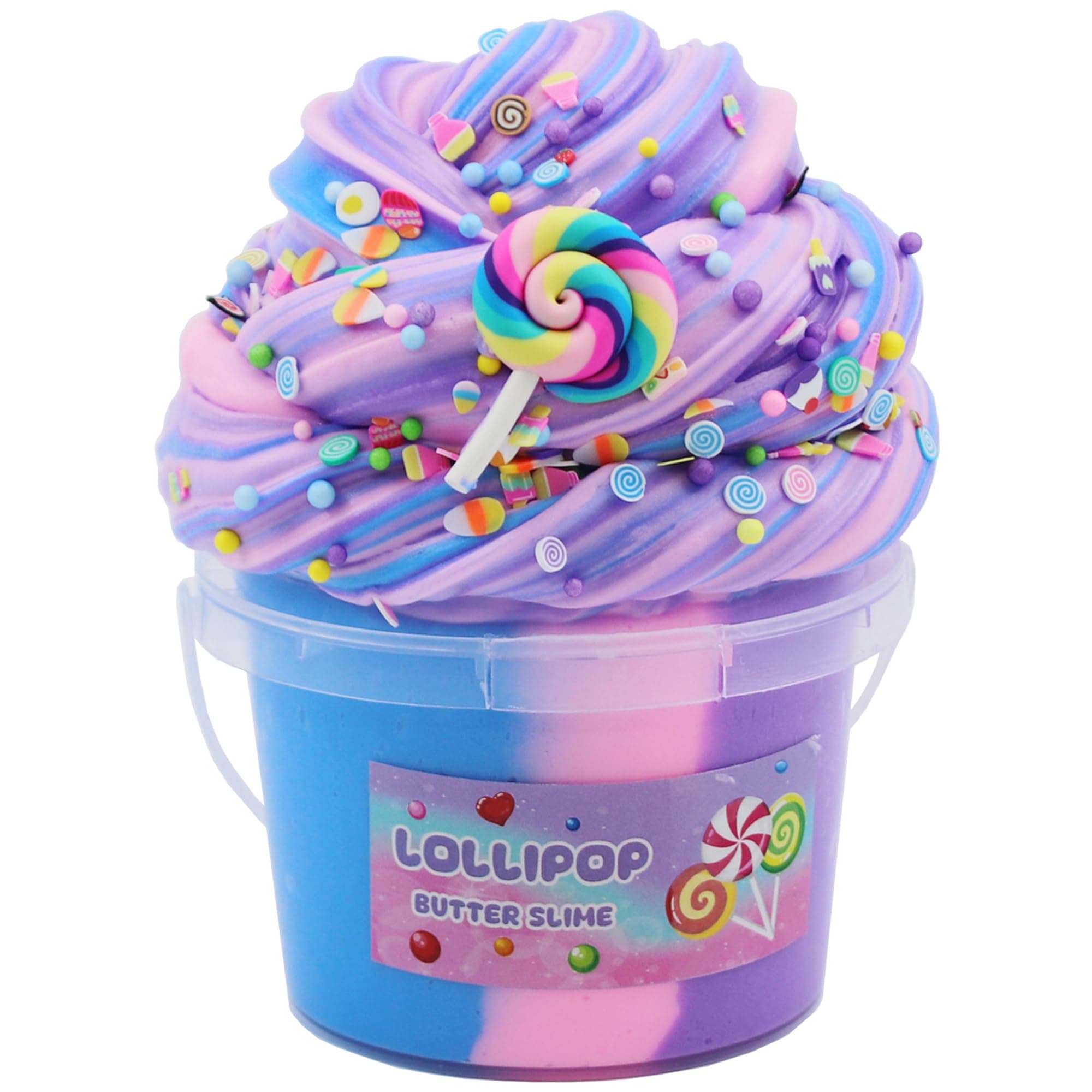 Multicolor Butter Slime,Non-Sticky and Super Soft Scented Purple Slime,Stress Relief Toy(Purple Pink Blue in 1 Pack).