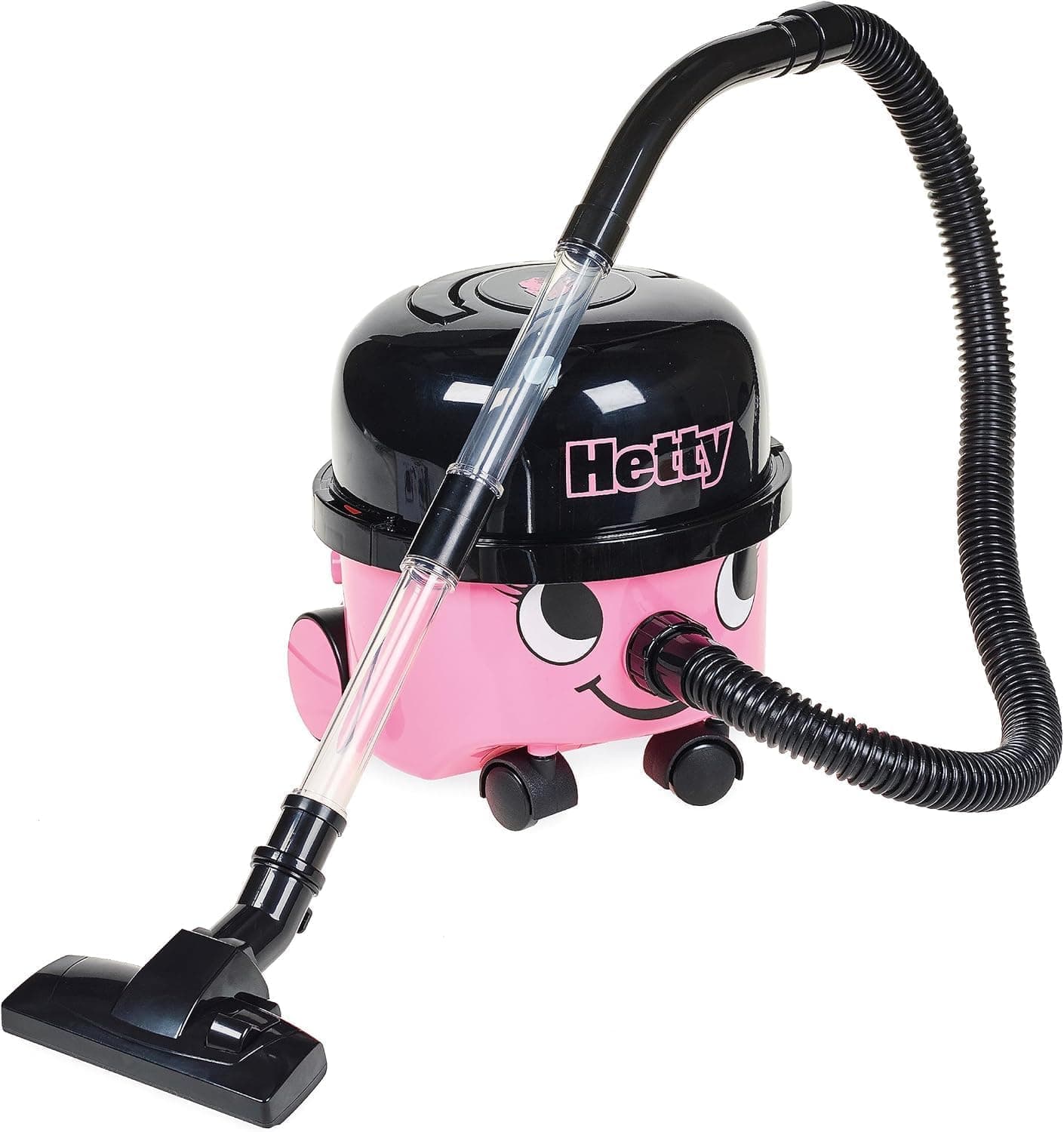 Henry & Hetty Toys - Hetty Vacuum Cleaner - Pink Vacuum Cleaning Toy with Real Function & Nozzle Accessories - Kids Cleaning Set - for Children Aged 3+