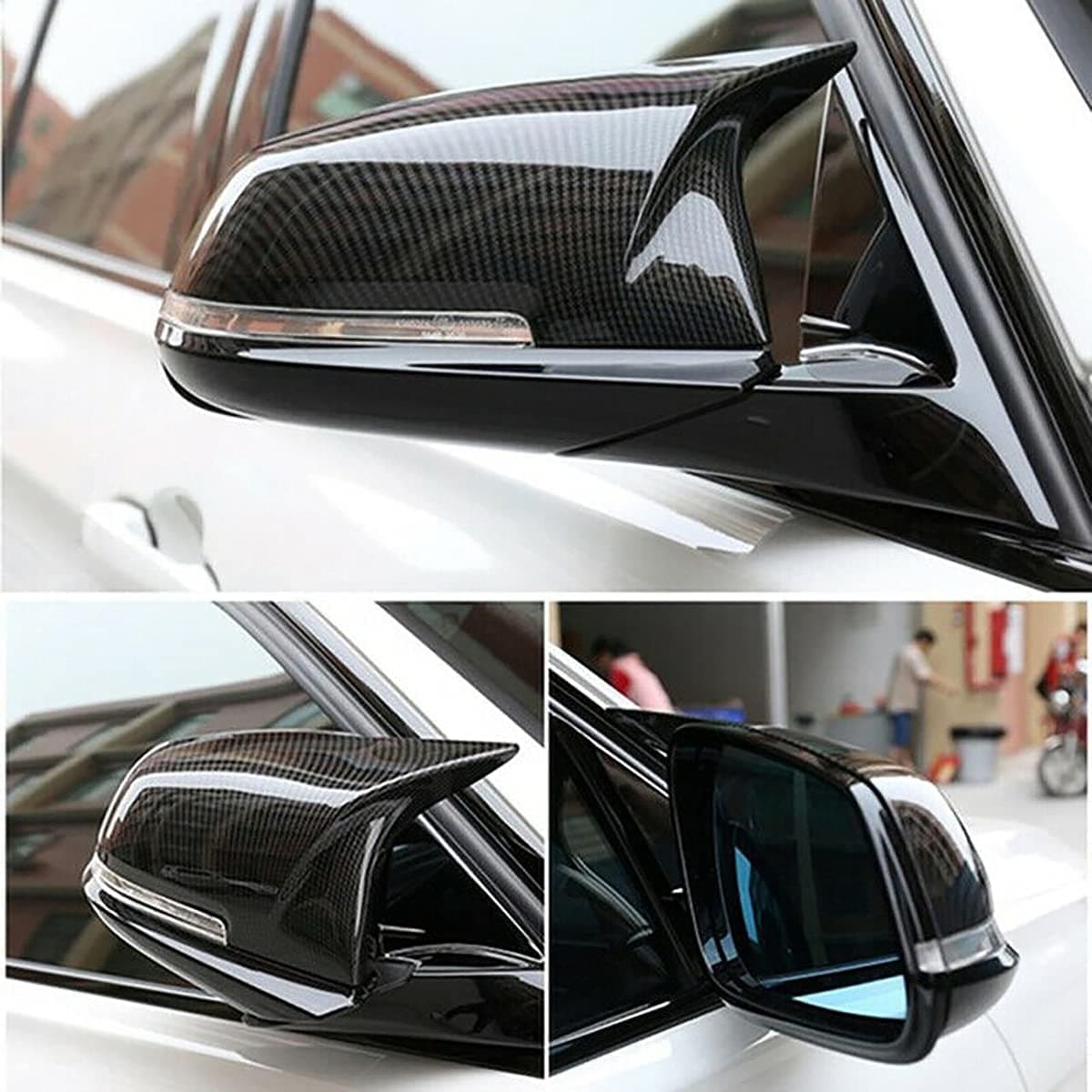 PAISEN Door Mirror Cover Caps Replacement Side Mirror Caps For BMW F20 F22 F23 F30 F31 F32 F33 F36 F87 M2 X1 E84