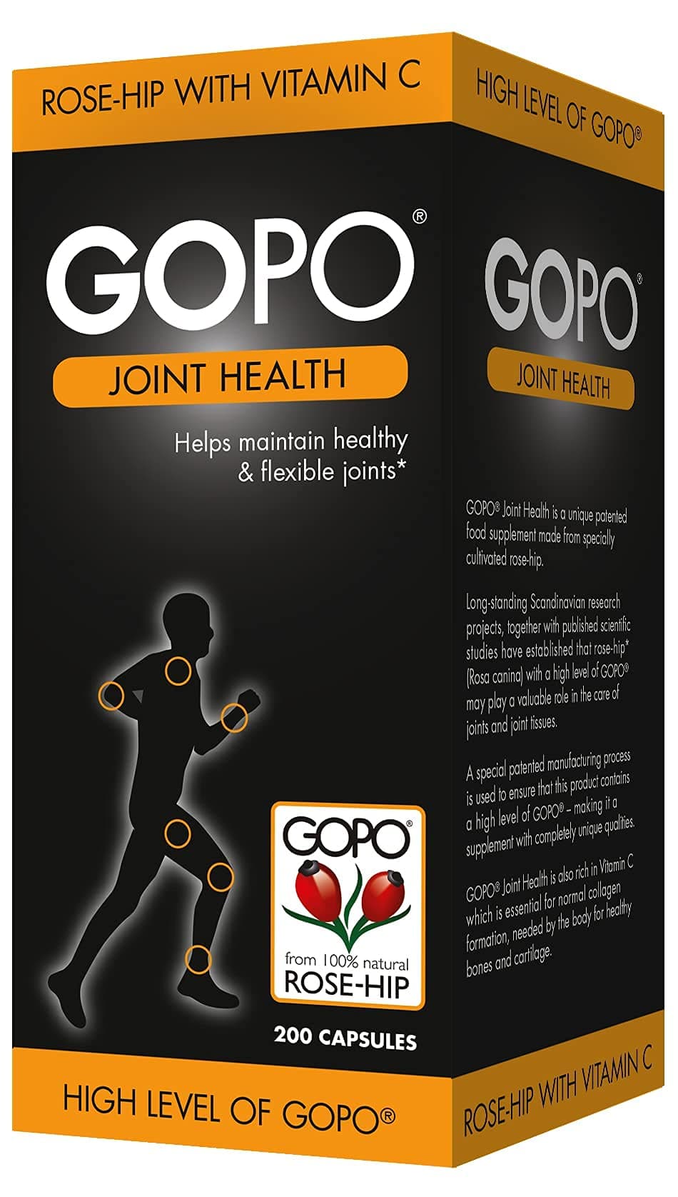 Gopo Rose Hip Joint Health Vitamin C Capsules - Pack of 200