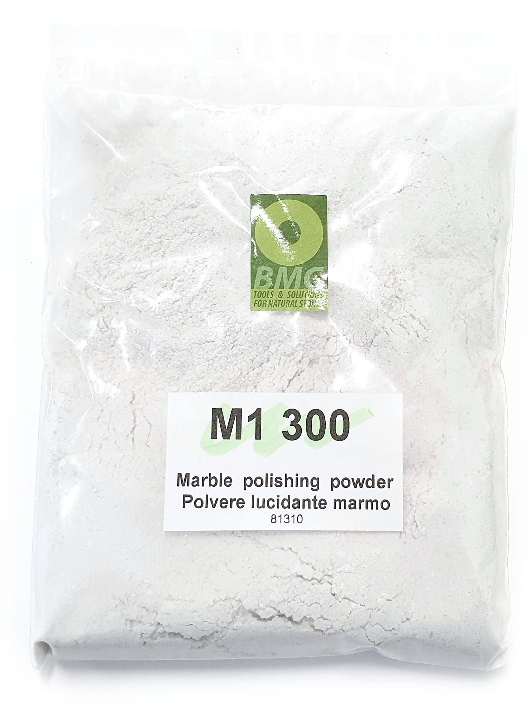 BMC M1-300 Polishing Powder for Marble and Limestone, 300 g Bag, for Treating Dull, Light Corrosion Stains on Mirror-Polished Surfaces. for Manual Application