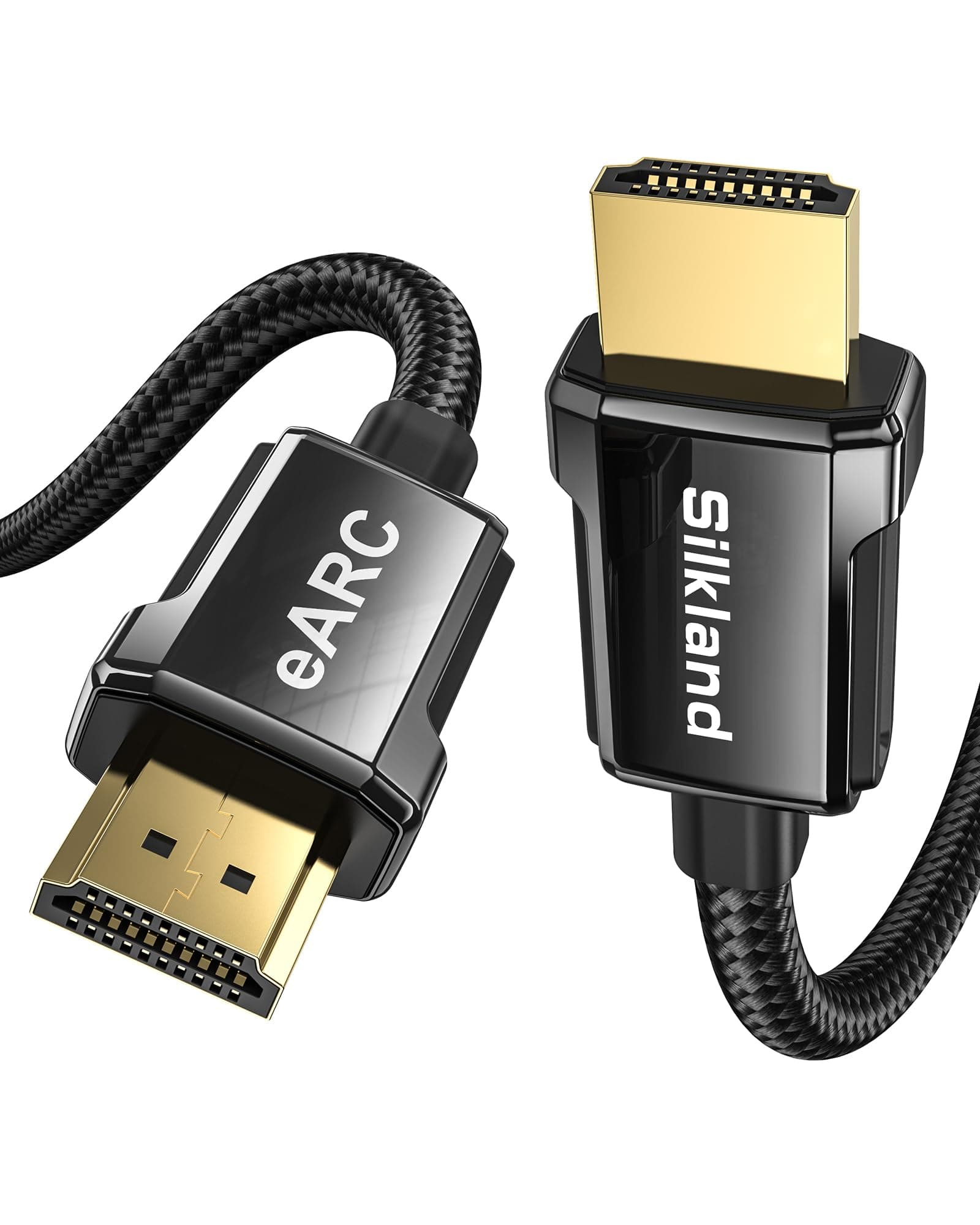 8K HDMI ARC/eARC Cable 2.1 for Soundbar 6ft, 8K@60Hz, 4K@120Hz High Speed HDMI Cord for Gaming, 48Gbps, Dolby Atmos, HDR10, HDCP Compatible for Vizio Samsung Bose Sound bar, UHD TV, Blu-ray