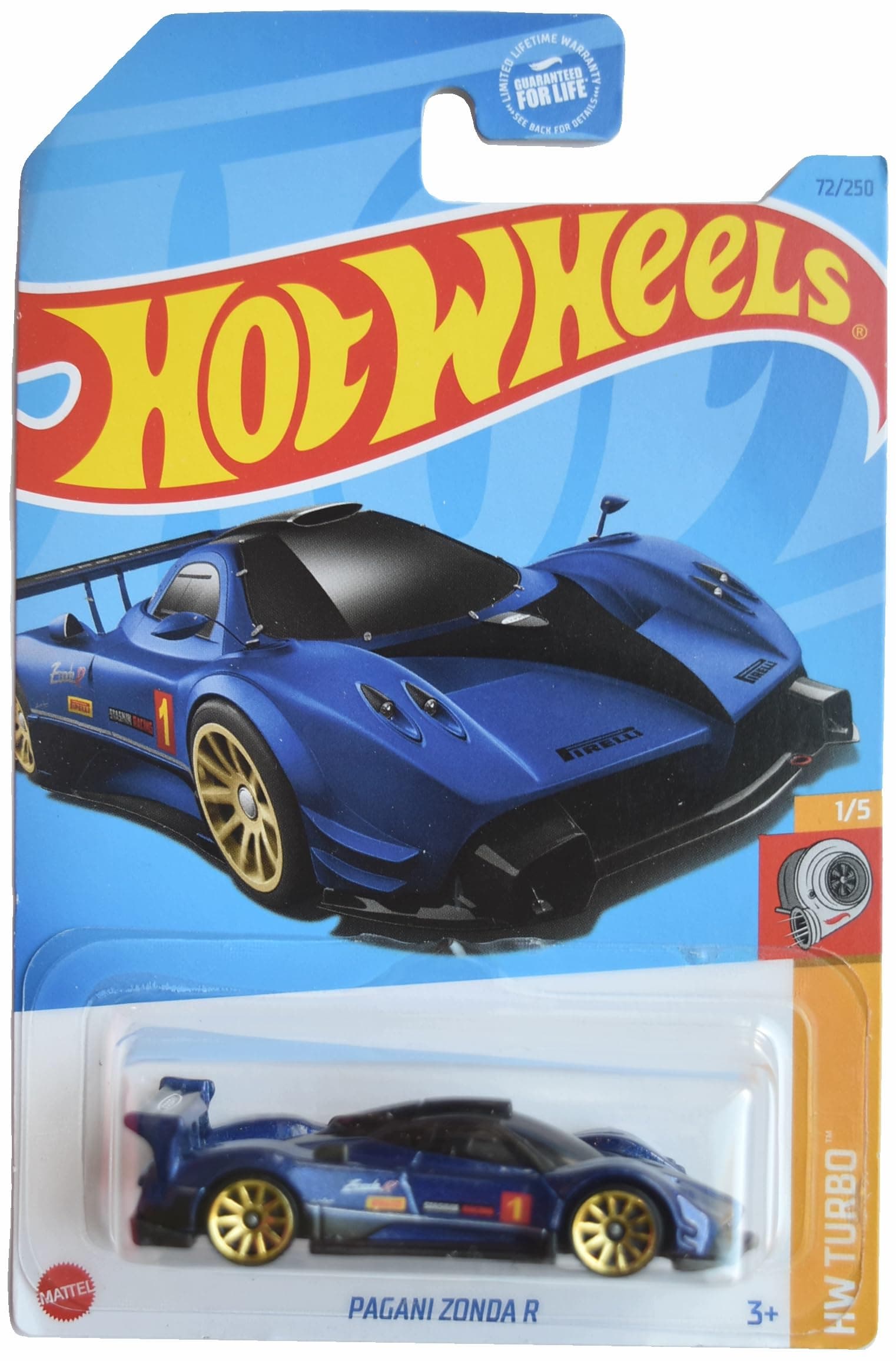 Hot Wheels Pagani Zonda R, HW Turbo 1/5 [Blue] 72/250