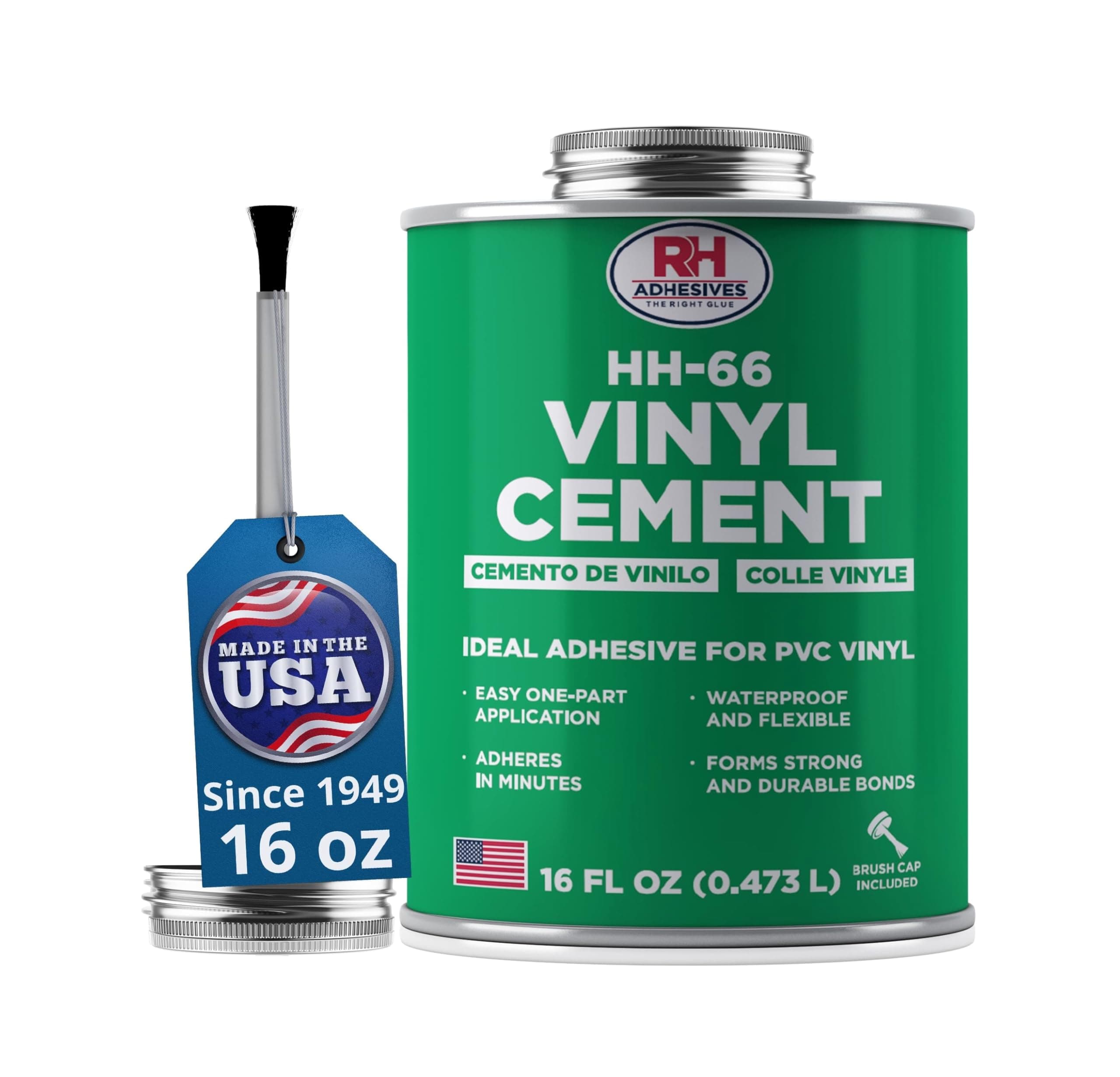 HH-66 PVC Vinyl Cement with Brush 16 Ounce by HH-66 PVC Vinyl Cement (1)