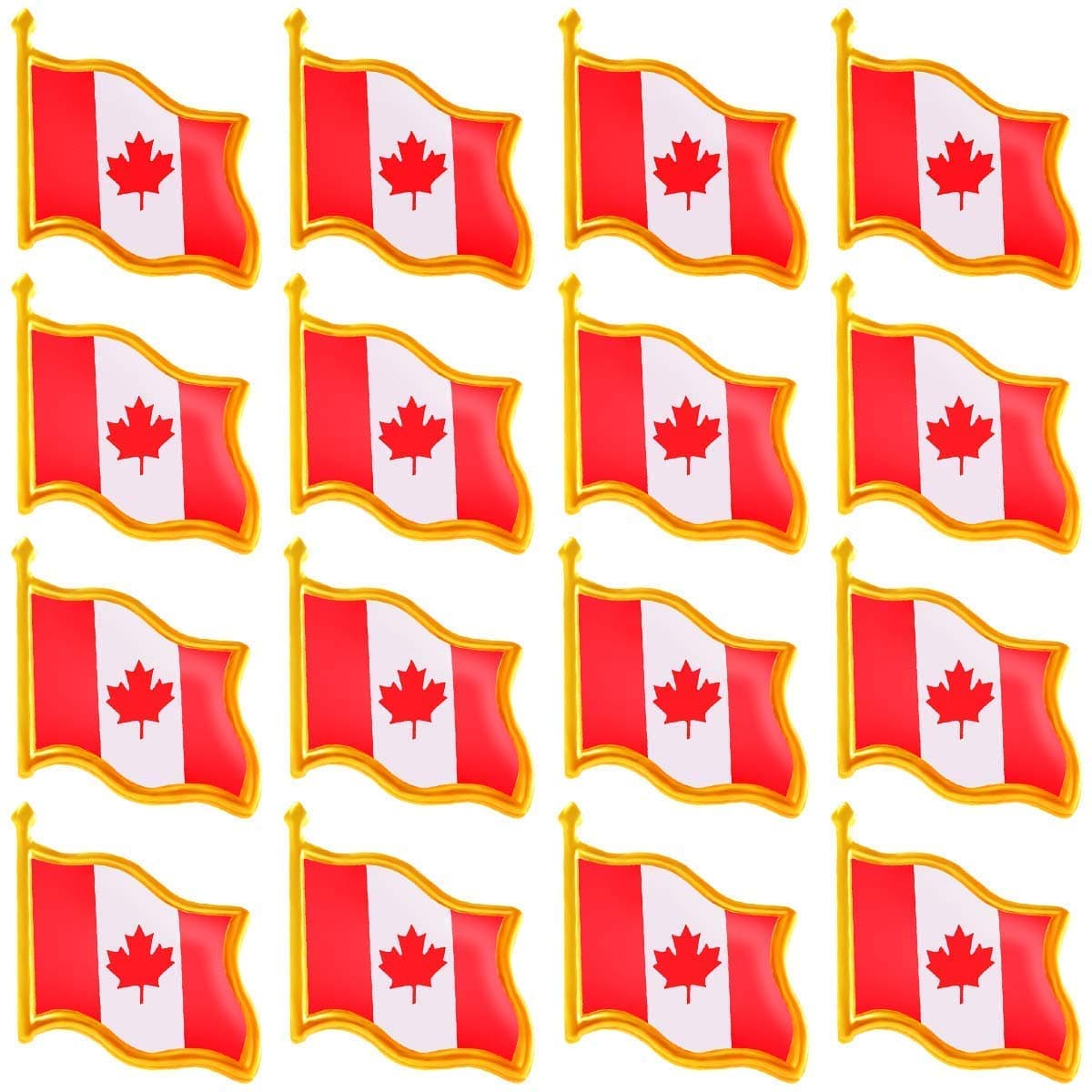 20/50/100 Pack Canada Flag Pin Canadian National Lapel pins Enamel Made of Metal Souvenir Men Women Patriotic