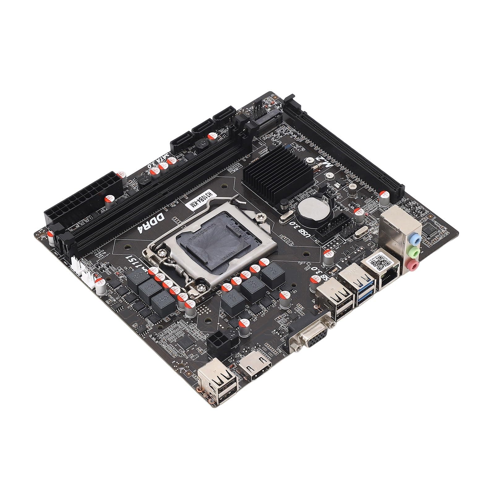 Diyeeni LGA 1151 Motherboard, H310B Micro ATX Computer Motherboard for Desktop PC, Support LGA 1151 6 7 8 9Gen, M.2 Hard Disk, DDR4, SATA3.0, USB3.0, for Realtek811 Gigabit Network Card