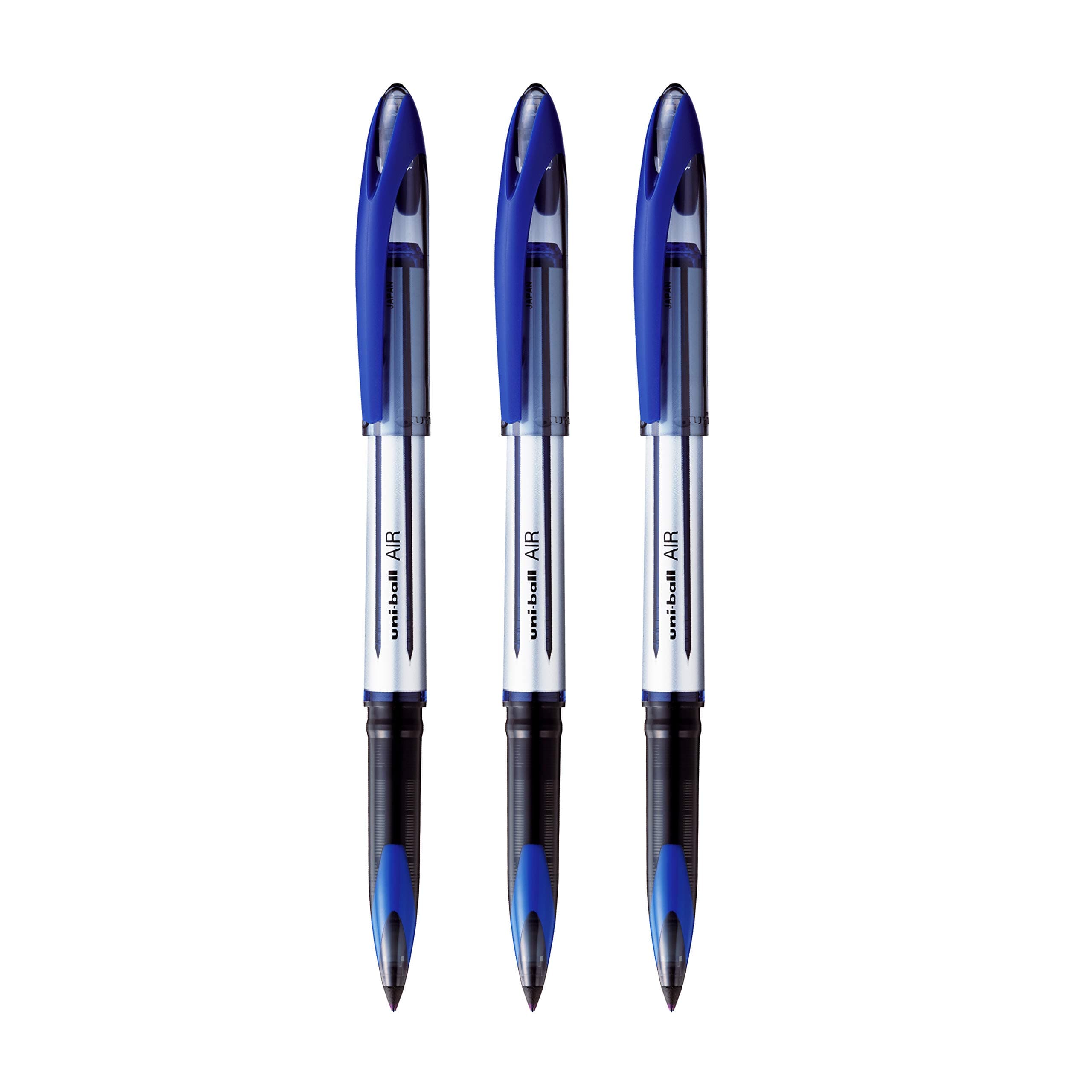 Air UBA188L 0.7mm Roller Ball Pen | Blue Body, Blue Ink, Pack of 3