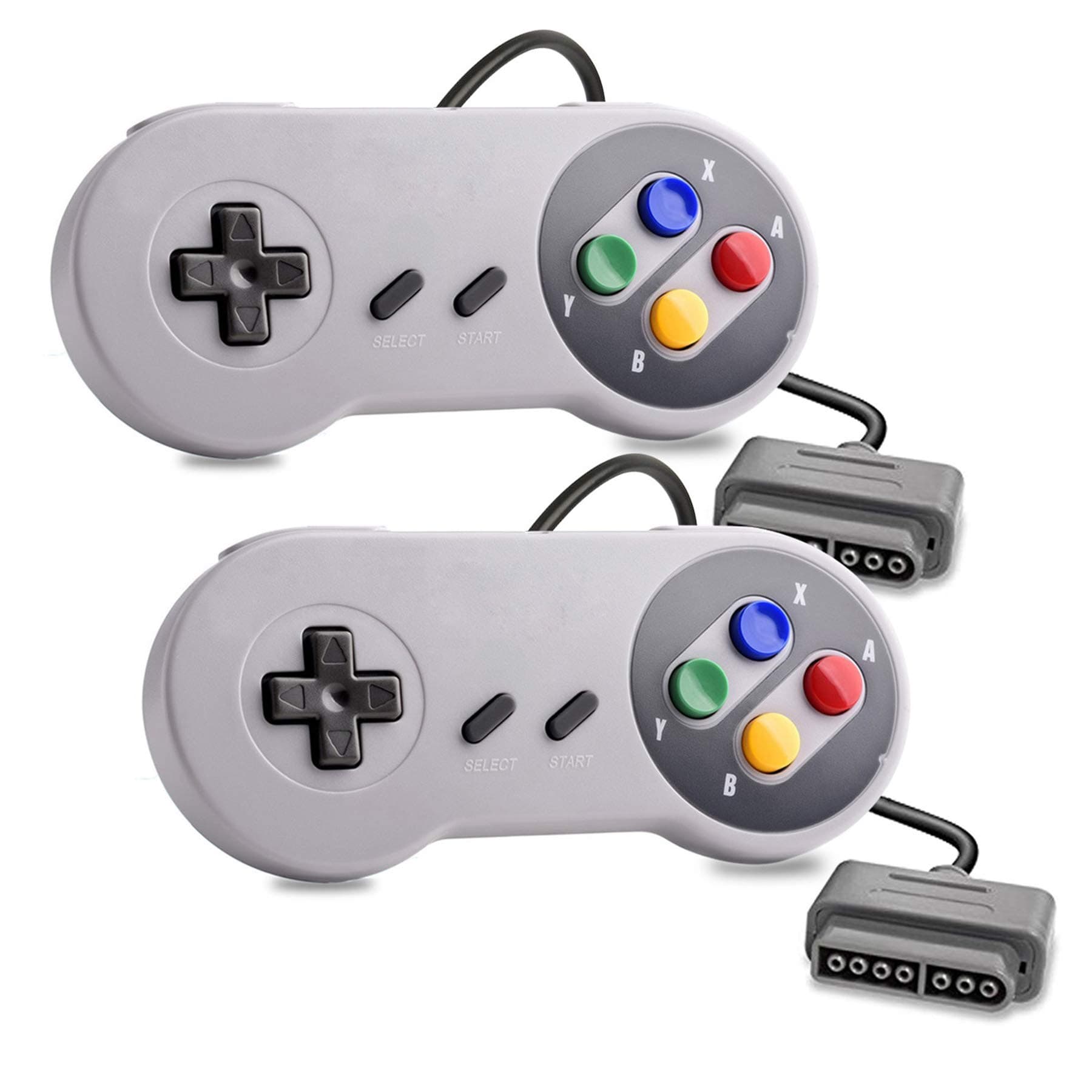 SNES USB Controller, YUMQUA 2 X Retro Super Classic Controller for Windows PC Mac Gamepad