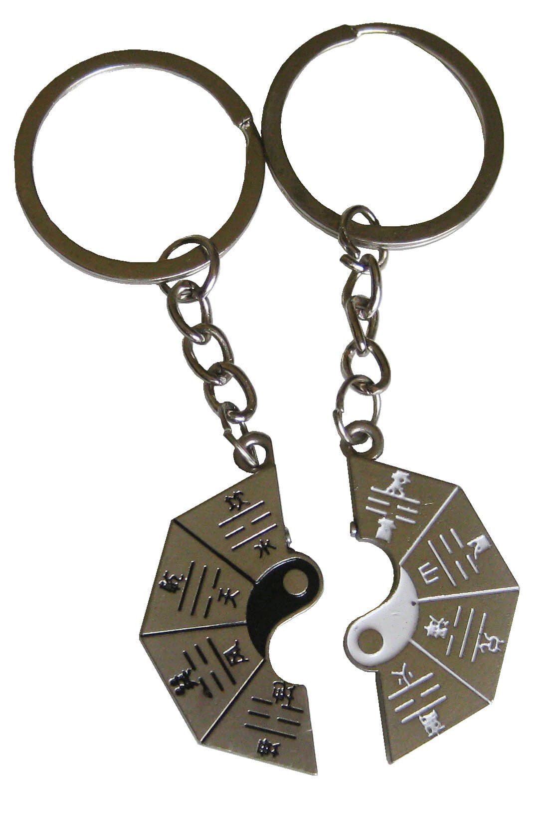 Ying & Yang Traditional Chinese Feng Shui Couple Keychain - His and Hers Set