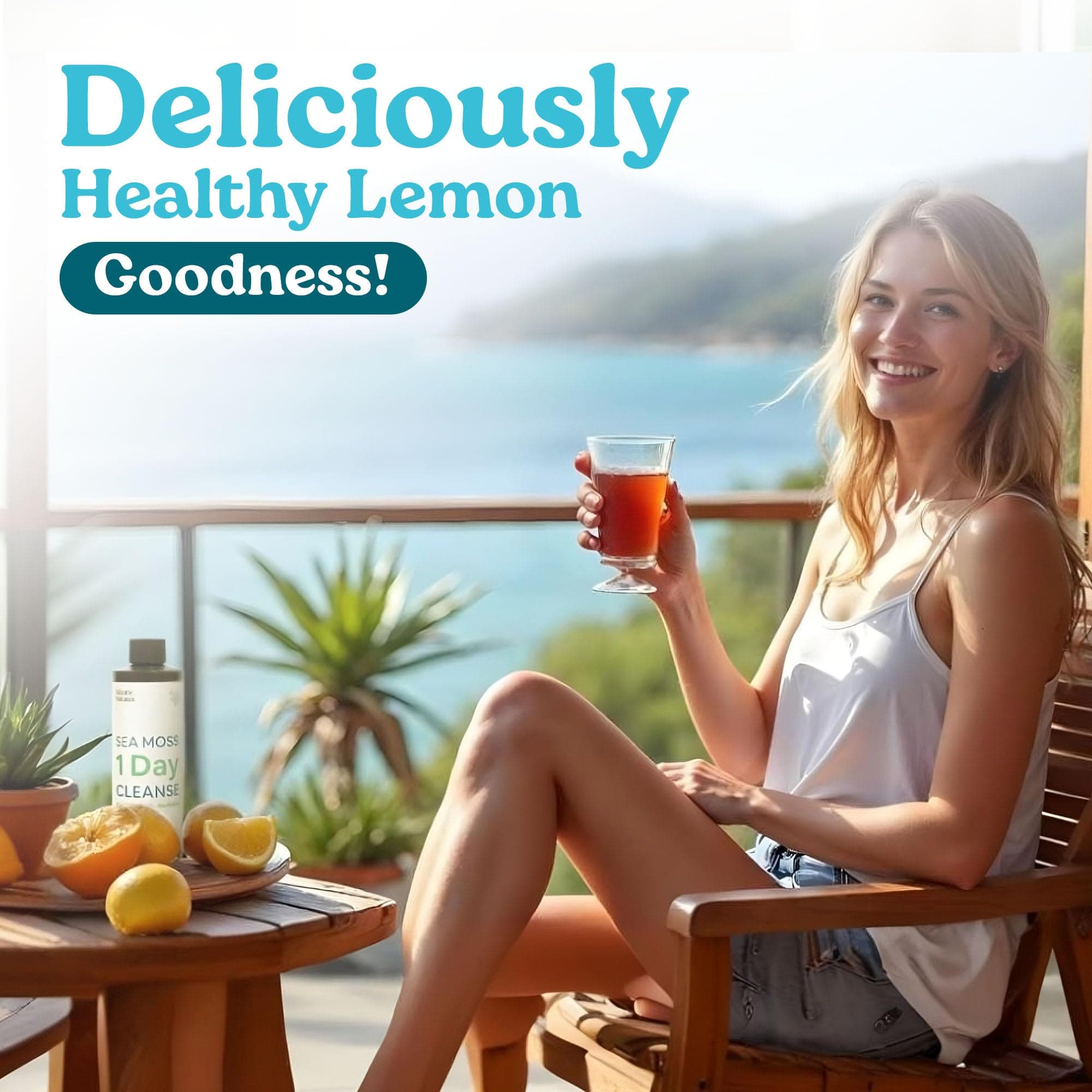 Atlantic Naturals Sea Moss 1 Day Cleanse - Full Body Detox to Support Bowel Movements, Kidney/Liver Health, Gut Health, Immune Health and Energy Levels | 8 fl oz