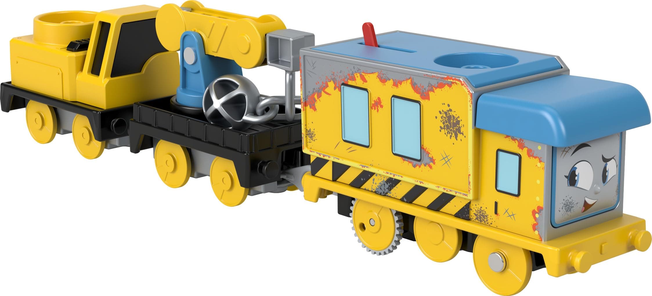 Thomas & Friends Motorized Toy Train Wreck βn Roll Carly The Crane with Construction Wrecking Ball for Preschool Kids Ages 3+ Years
