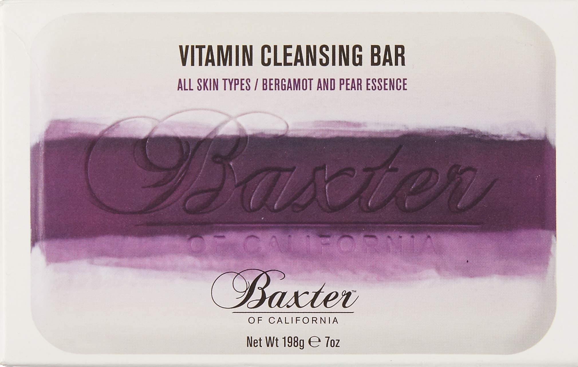 Baxter of California Vitamin Cleansing Bar, Bergamot and Pear, 7 oz