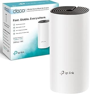 TP-Link Deco M4 Router WiFi AC1200Mbps WiFi Router WiFi Extender Booster, Add on Single Unit for All Deco Mesh WiFi System, Gigabit Ethernet Ports, Easy Setup, Internet Booster Routers, WiFi Booster