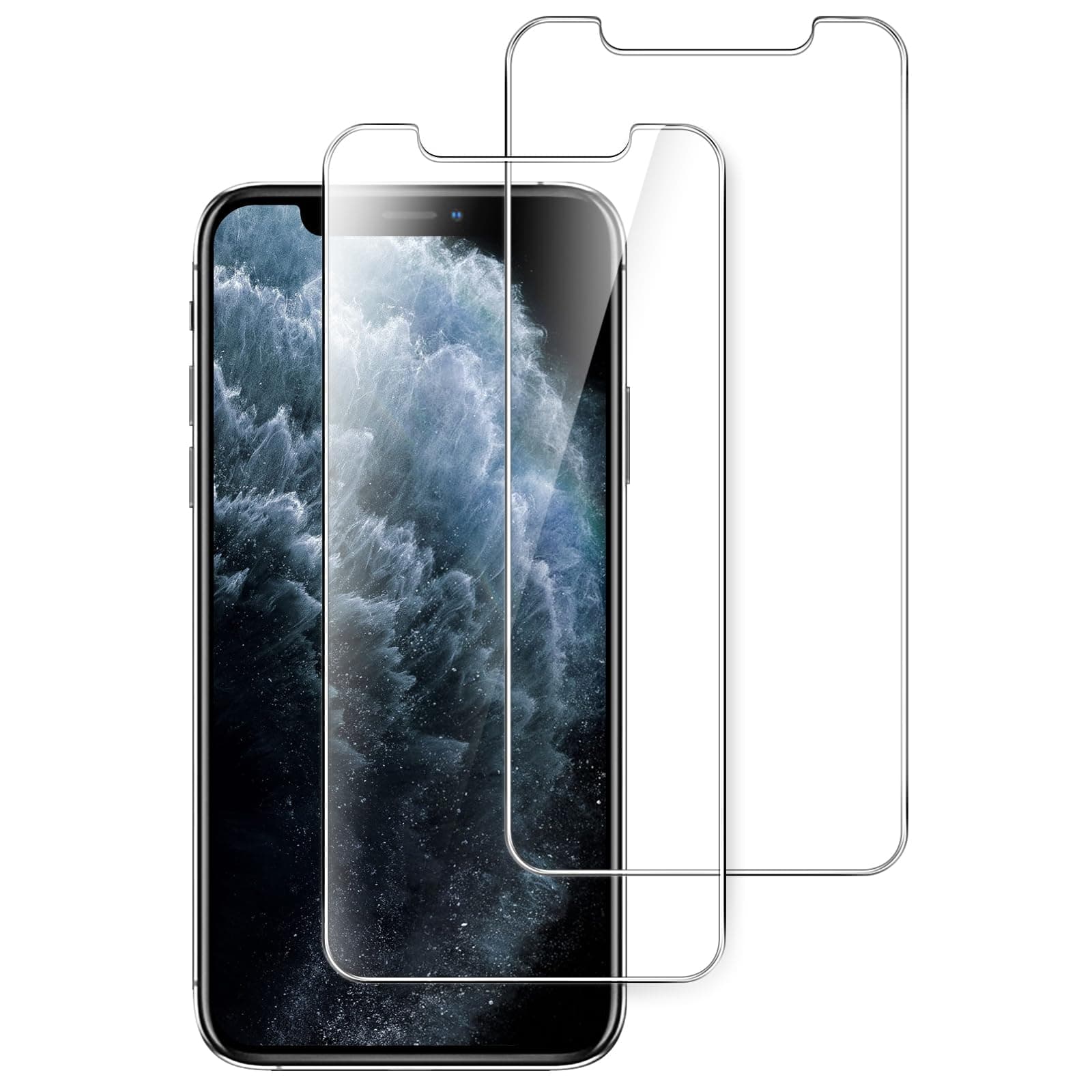 JETech iPhone11ProMax/iPhoneXsMax用（11 Pro Max/Xs Max）強化ガラス 液晶保護フィルム 6.5インチ 2枚セット