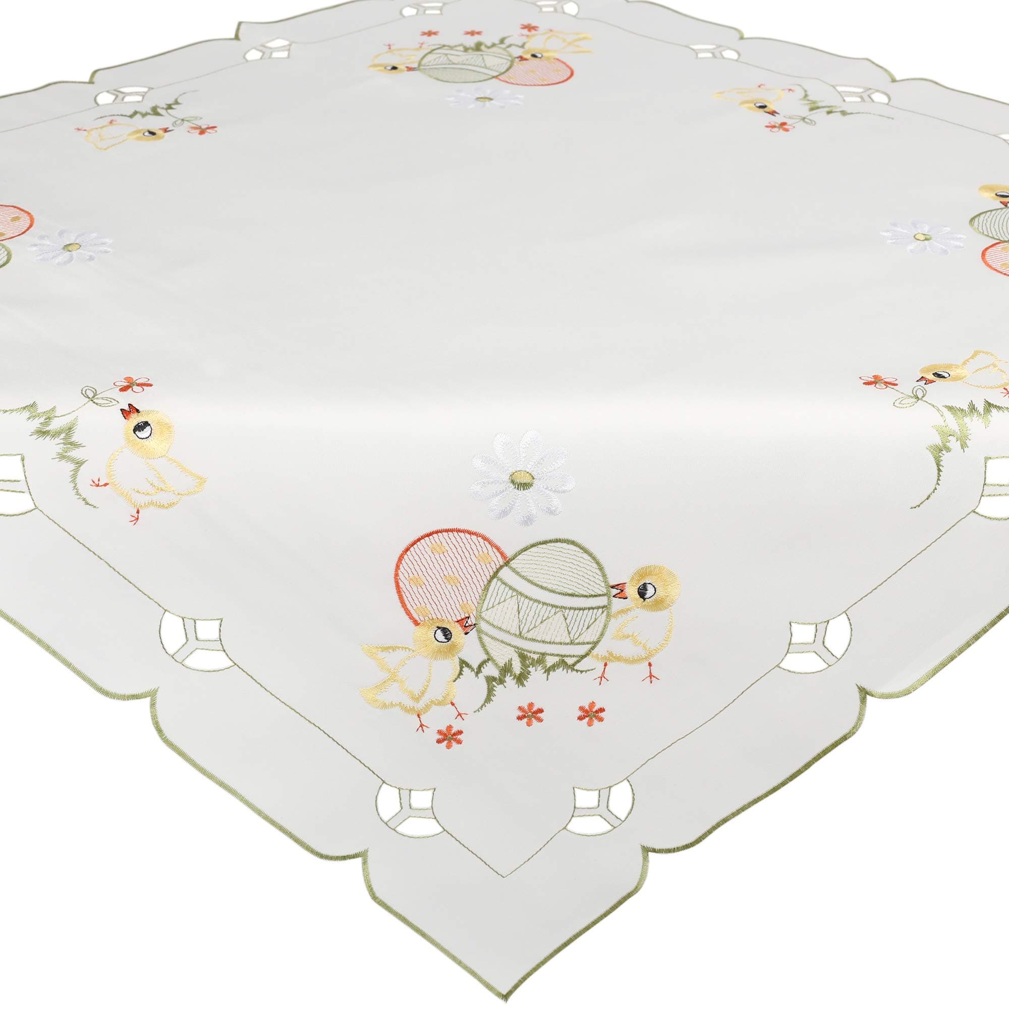 Betz Easter tablecloth table cloth 80x80 cm with chicken embroidery