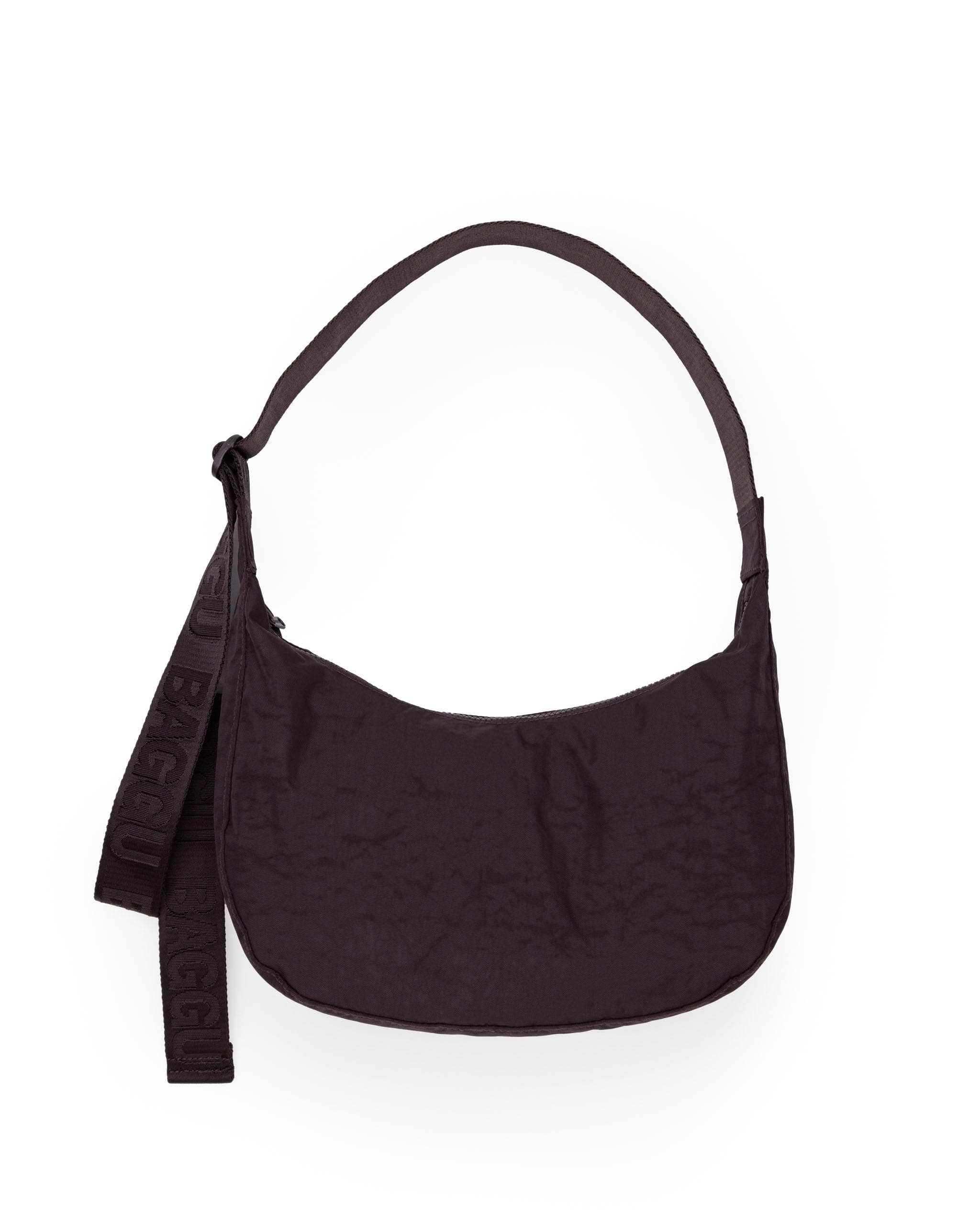 BAGGUMedium Nylon Crescent Bag - Chocolate Plum, Chocolate Plum, Medium Nylon Crescent Bag
