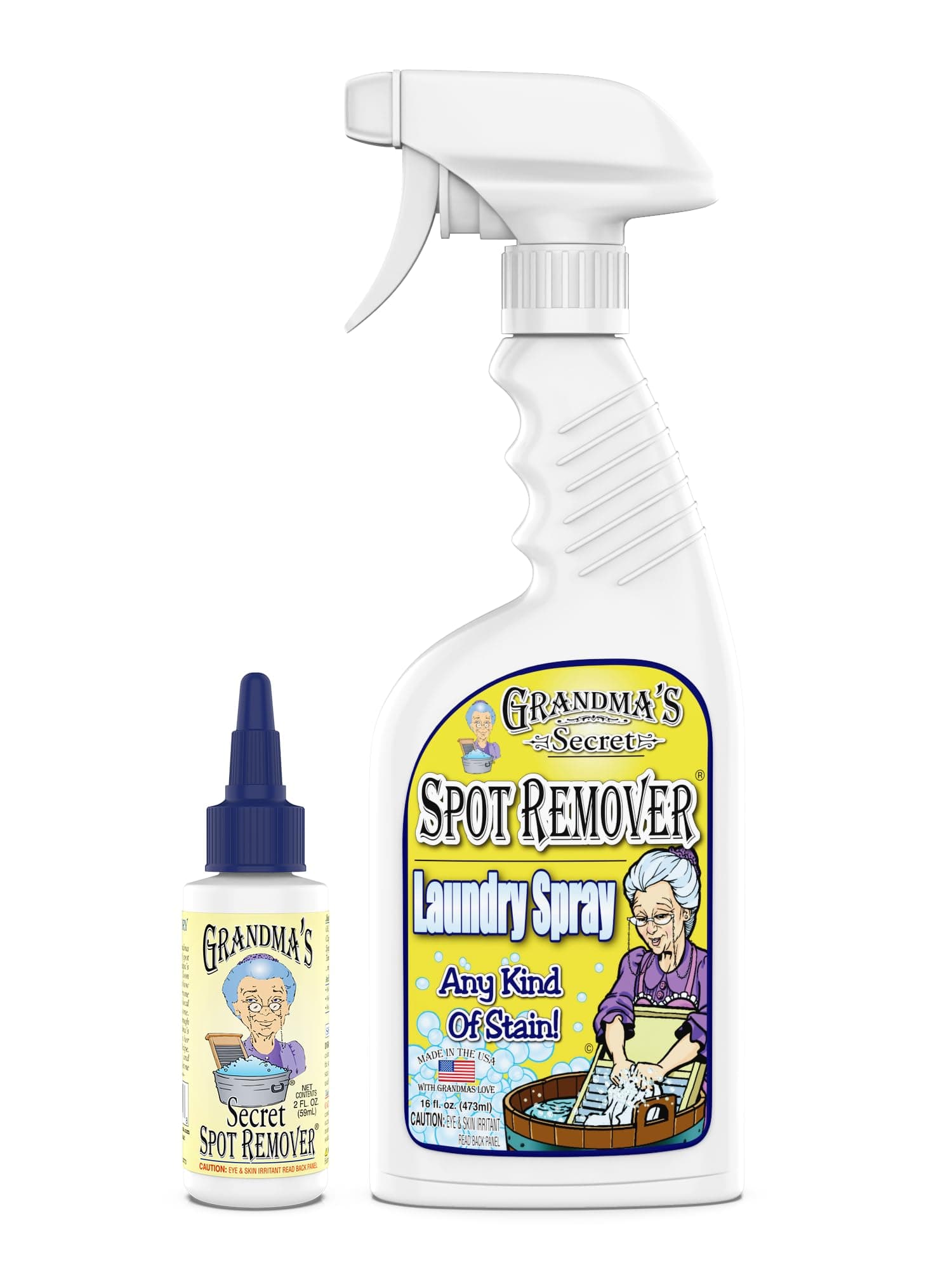 Grandma's Secret Spot Remover Laundry Spray - 470ml and 90ml Travel Size Combo