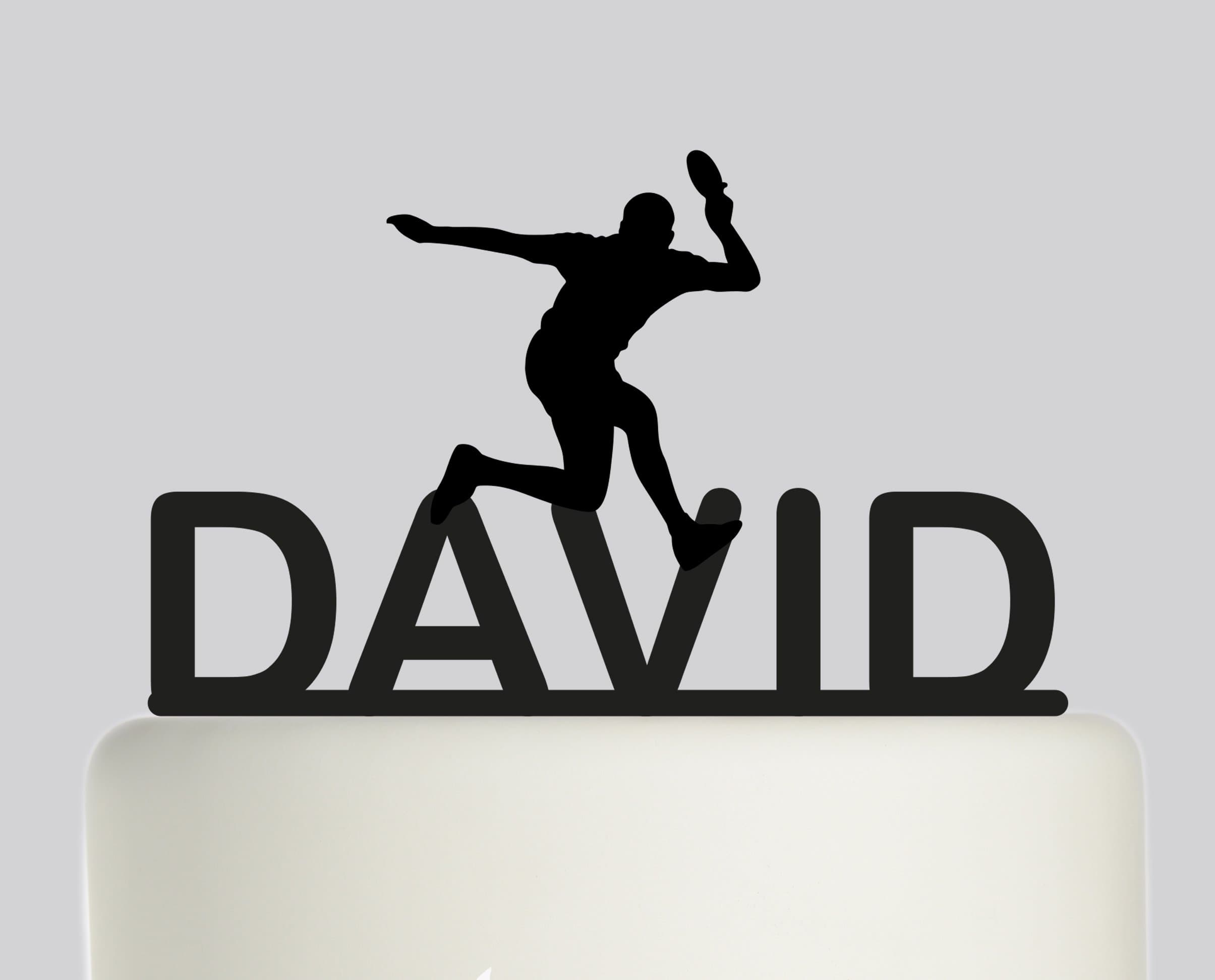 Large Birthday Cake topper Table Tennis Ping Pong Personalised with YOUR NAME. Ideal birthday cake decoration, birthday party Acrylic cake topper