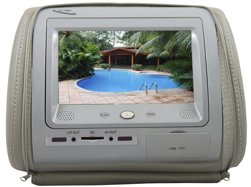 AV-HD706DT-G Vehicle Entertainment System, Head Rest High Resolution Monitor System (Gray)