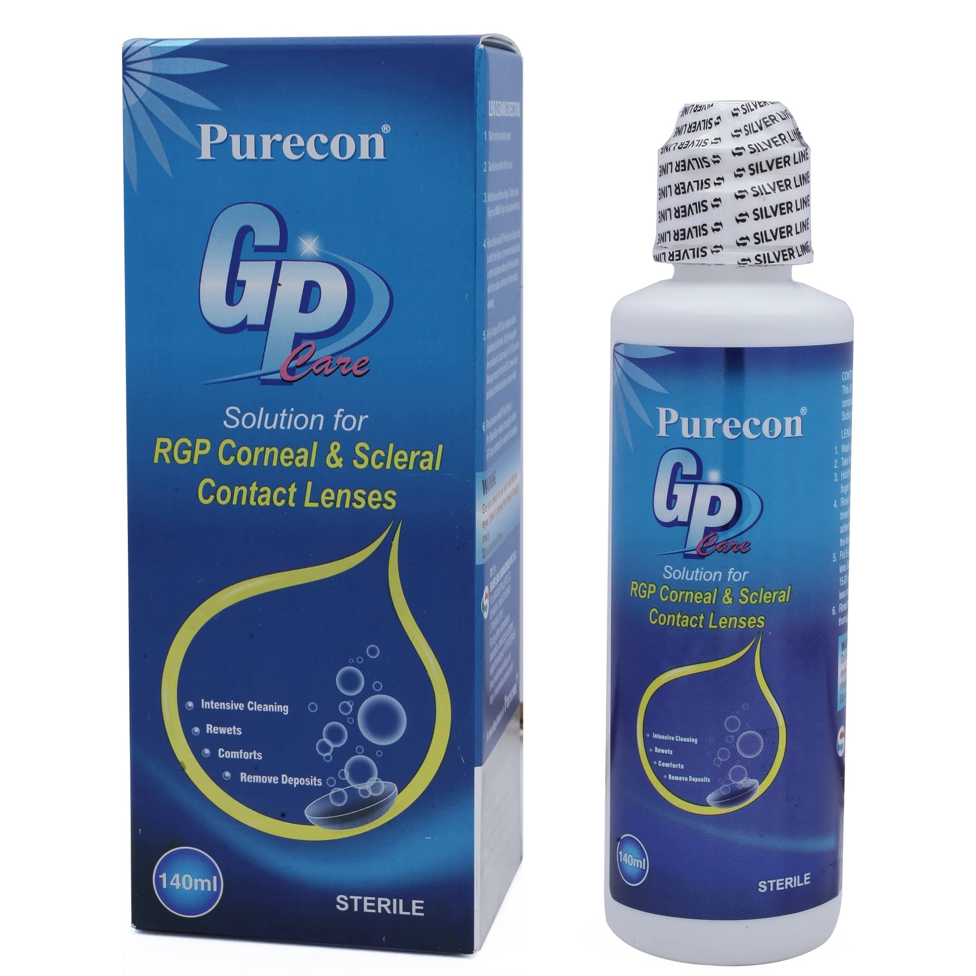 - GP Contact Lens Solution – 140ml RGP Lens Cleaner & Disinfectant | For Hard Contact Lenses | Cleans, Lubricates, Disinfects, Stores