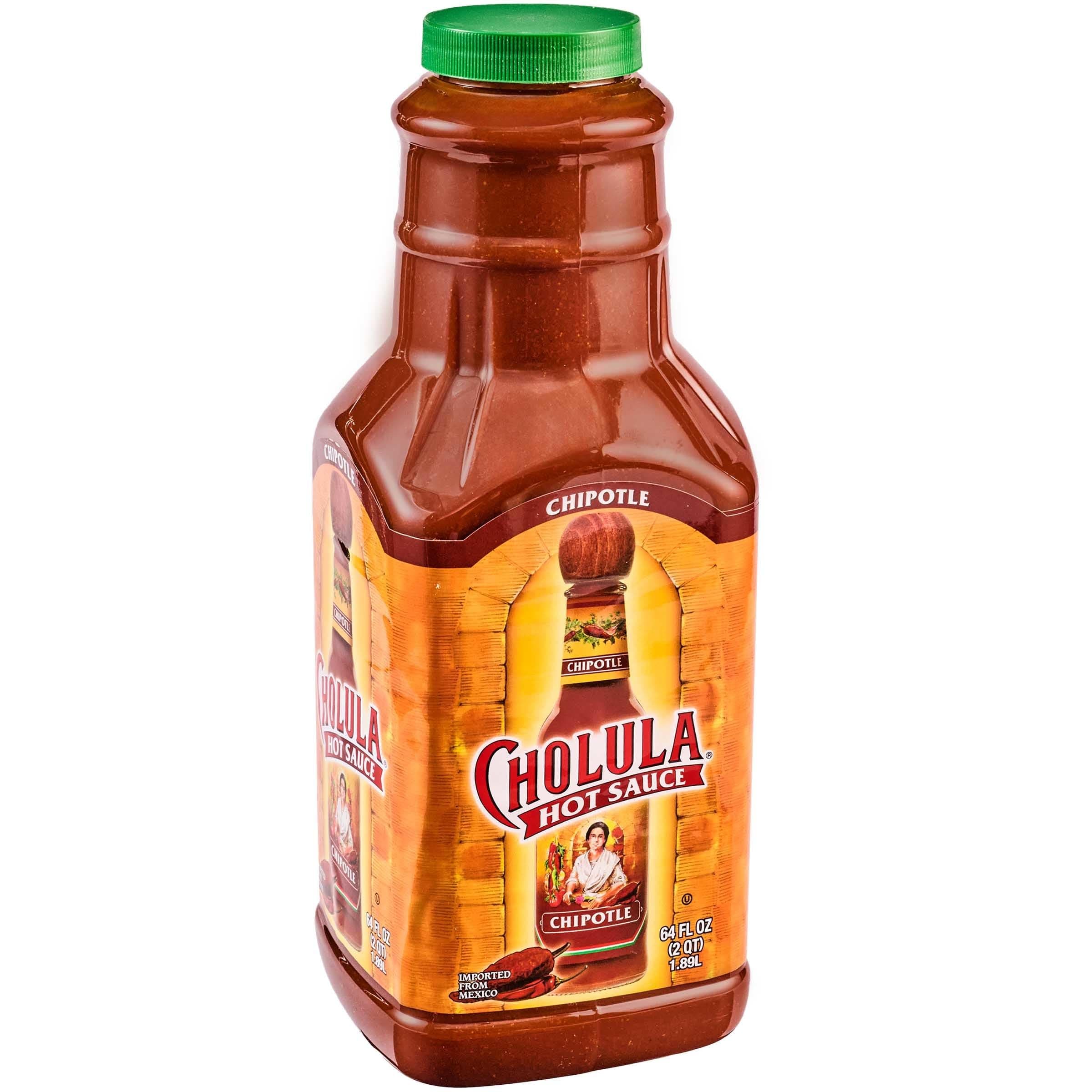 Chipotle Hot Sauce, 64 fl oz - One 64 Fluid Ounce Bulk Container of Chipotle Pepper Sauce, Made with Chipotle, Arbol and Piquin Peppers, Perfect for Burgers, Wings, Hummus and More