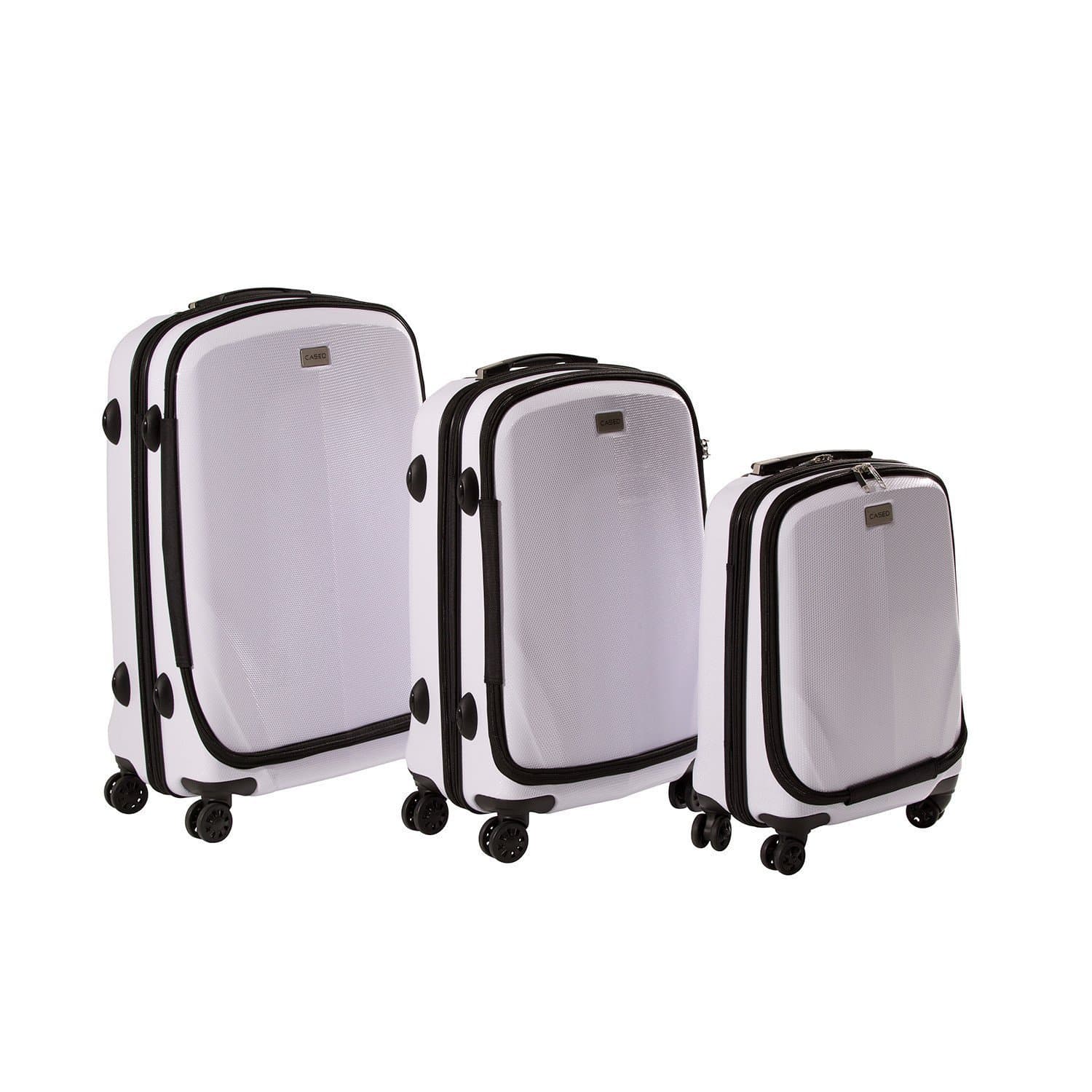 Cased One Hard Case Luggage - 3 Piece Set (White)