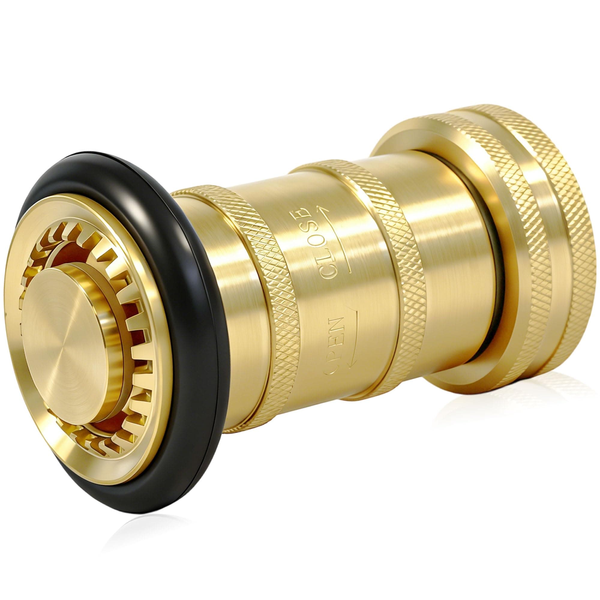 Happy Tree 1" NPSH Fire Hose Nozzle 100 psi 36 gpm Brass Fire Equipment Heavy Duty Industrial Jet Fog Spray Nozzle