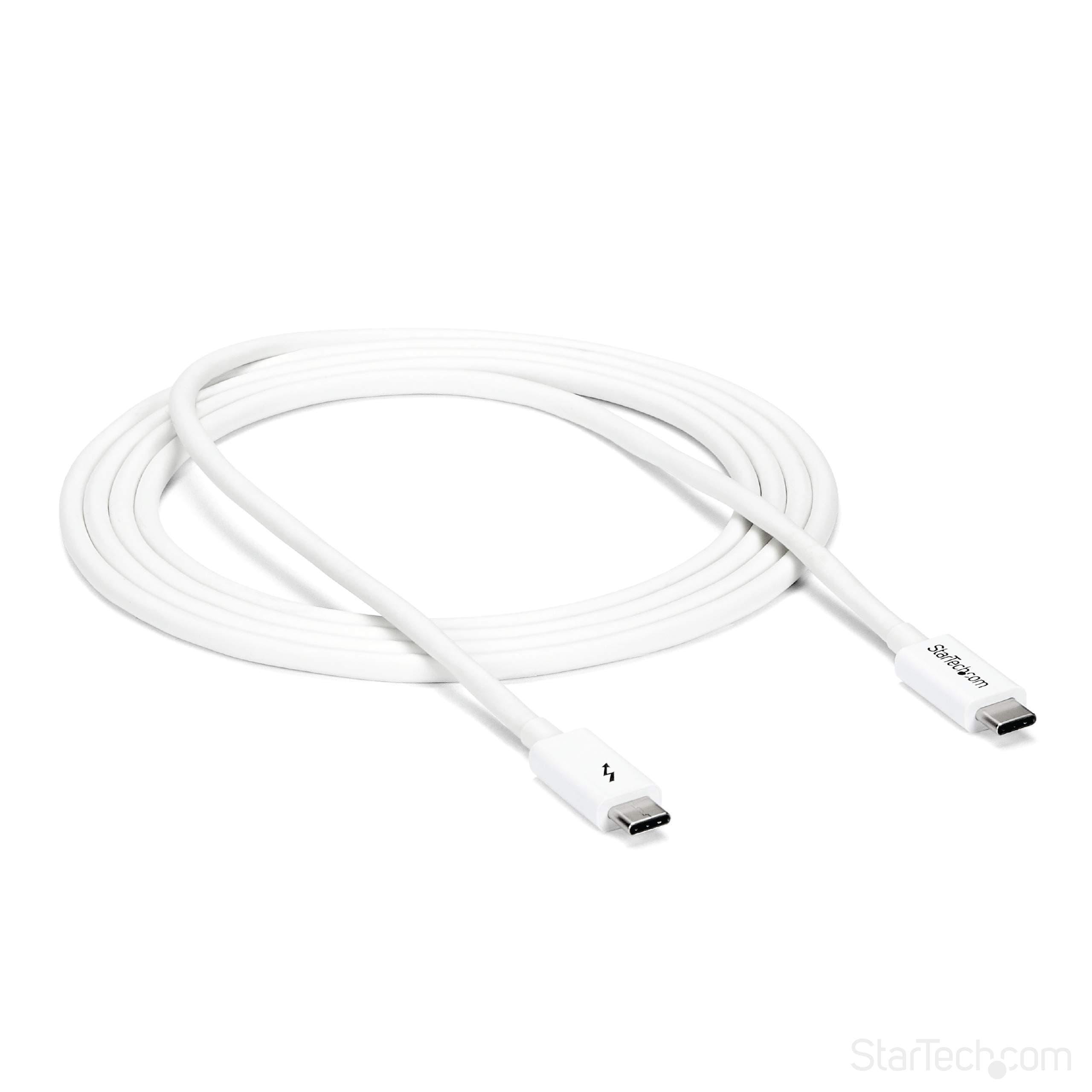 Startech.Com Thunderbolt 3 Kabel, 20Gbit/S, 2M, Weiß, 4K 60Hz, Passiv, Thunderbolt Kabel, Usb Typ C Lader