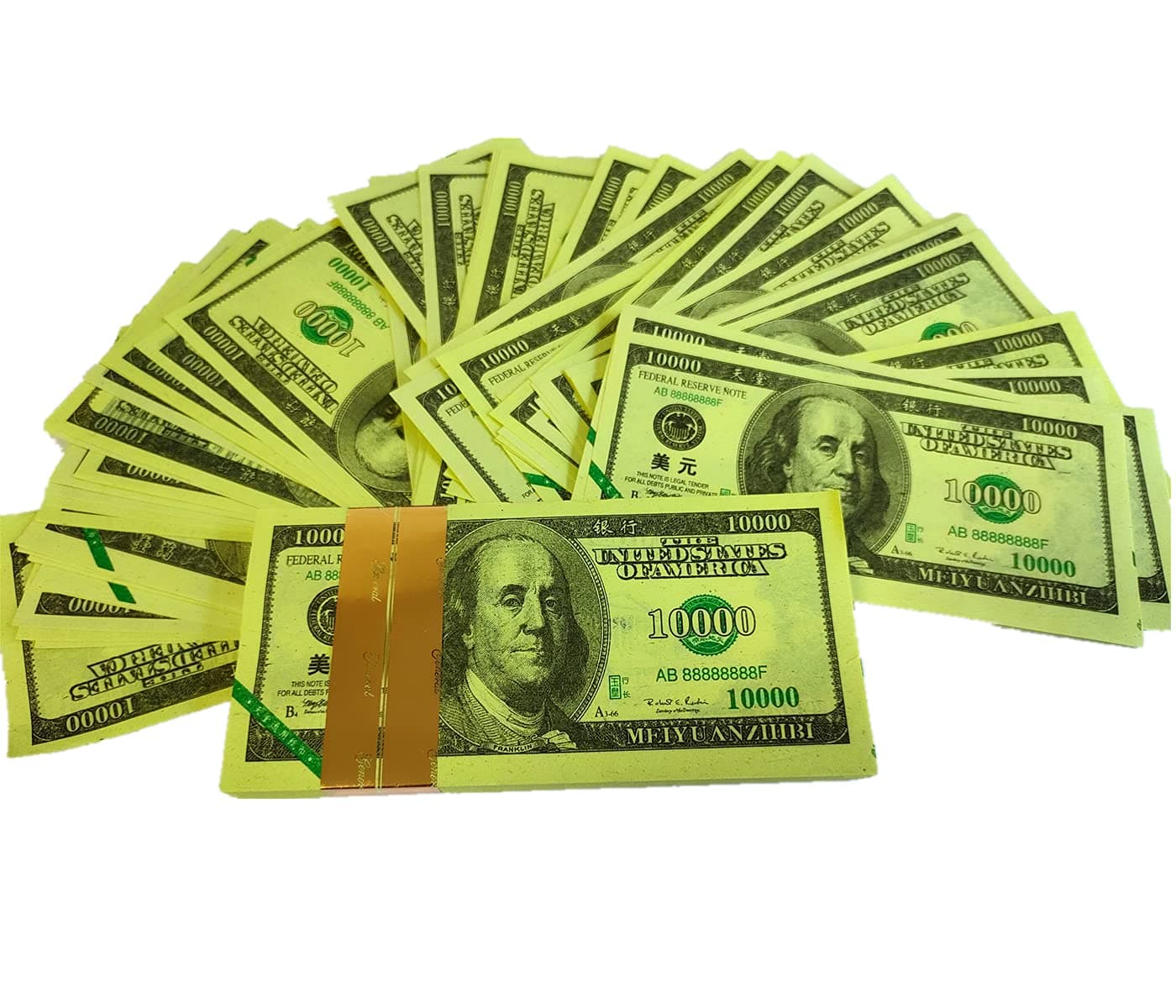 Laituods 200Pcs Ancestor Money Jobs Paper Sacrificial Supplies, Funeral, Paradise Bank Currency, Ghost Currency, Strengthening The Connection with ancestors Brings Good Luck (Denomination: $10000)