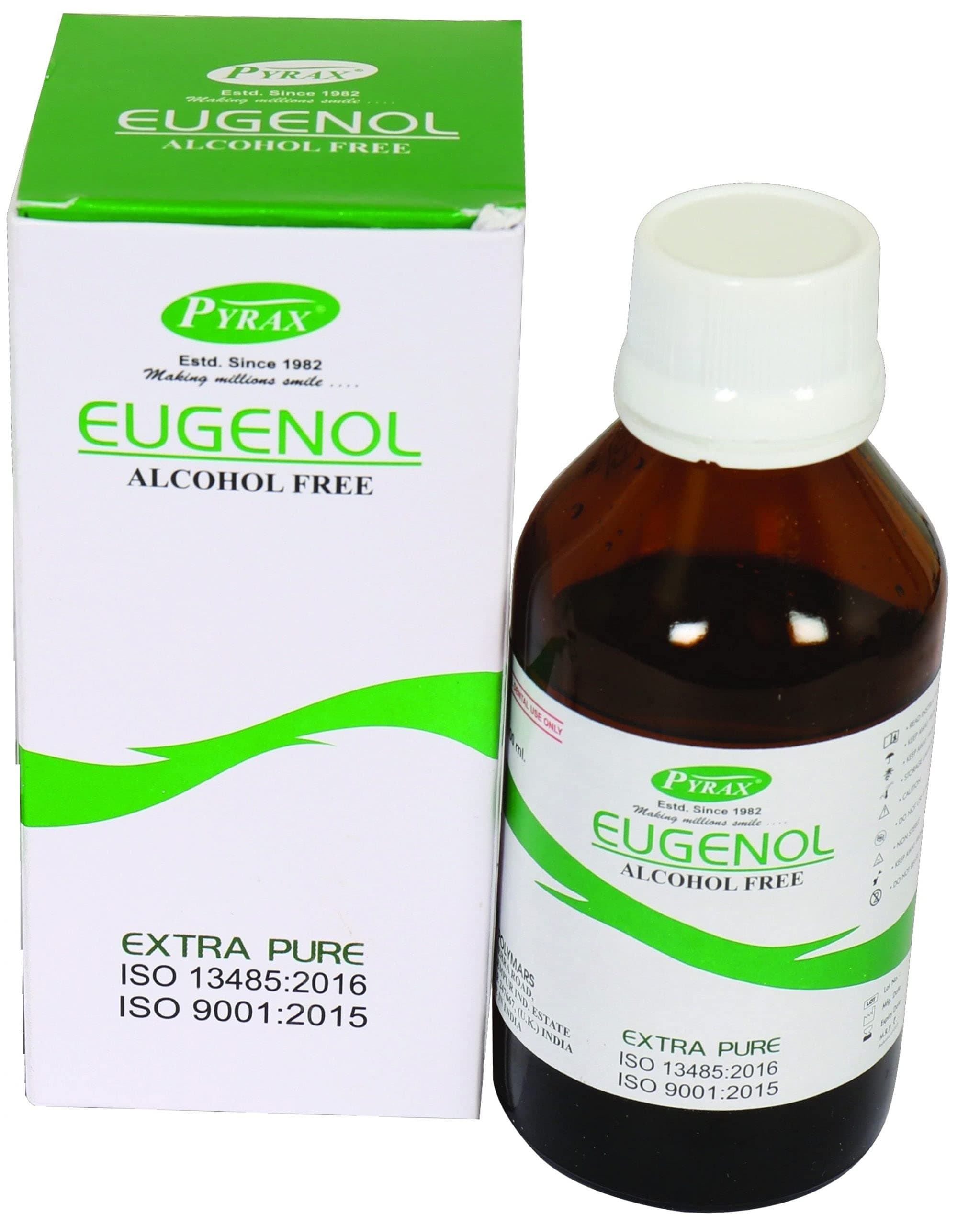 Pyrax Alcohol Free Eugenol For Dental Professionals 100 ml Glass Bottle