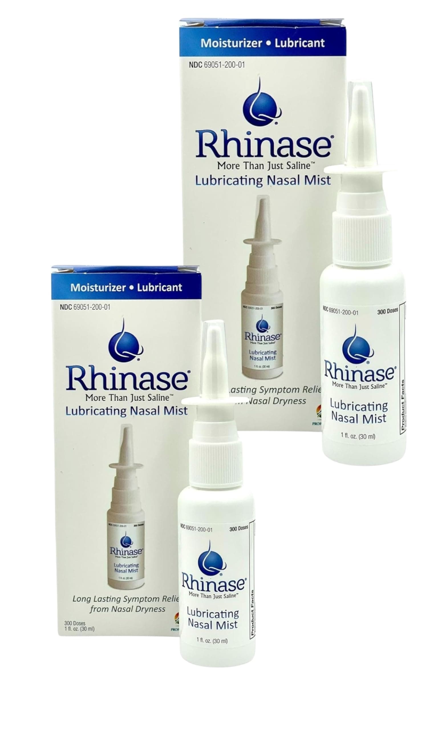 - Rhinase Nasal Mist Duo Pack (2x1 oz) - Aloe & Fragrance-Free Saline Solution for Dry Nose, Allergy Relief, and Nosebleed Prevention