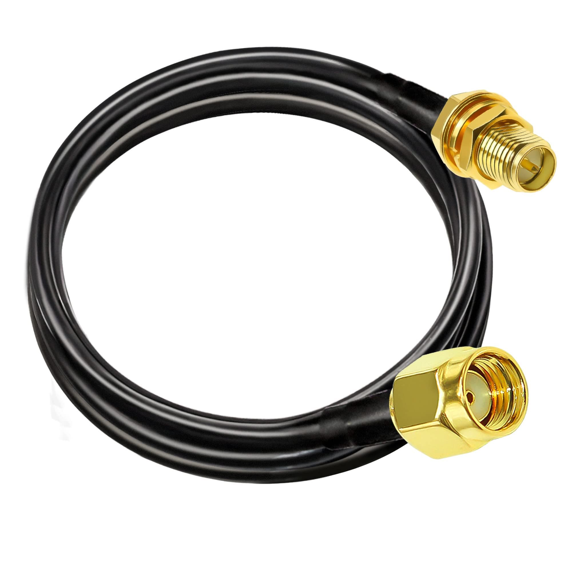 TUOLNK Cable RG58 6.6 feet(2M) Reverse Polarity SMA Female to Male Extension RP-SMA Cable 50ohm for RF Radio WiFi Antenna GPS Low Loss Antenna