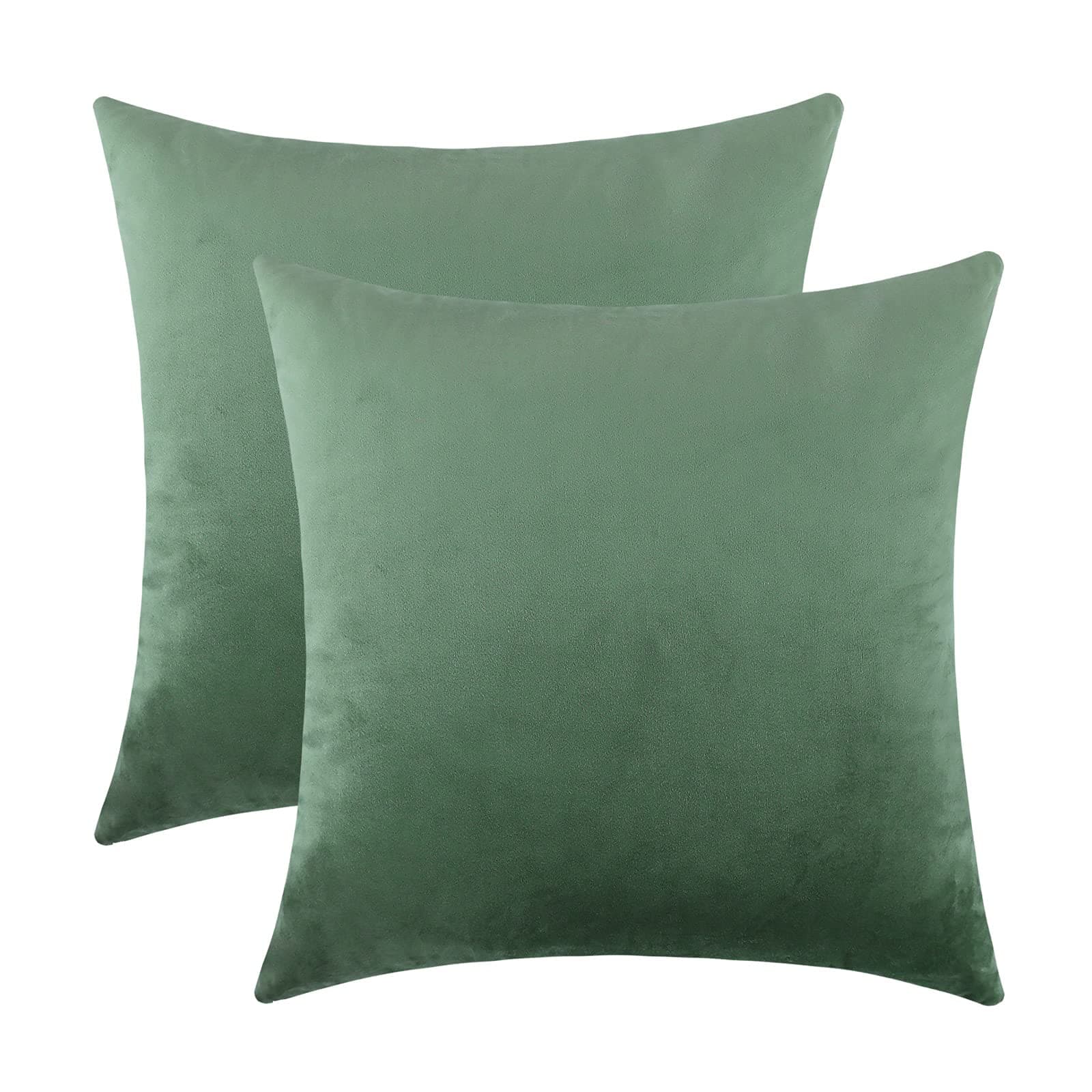 Super Soft Sage Velvet Pillow Covers