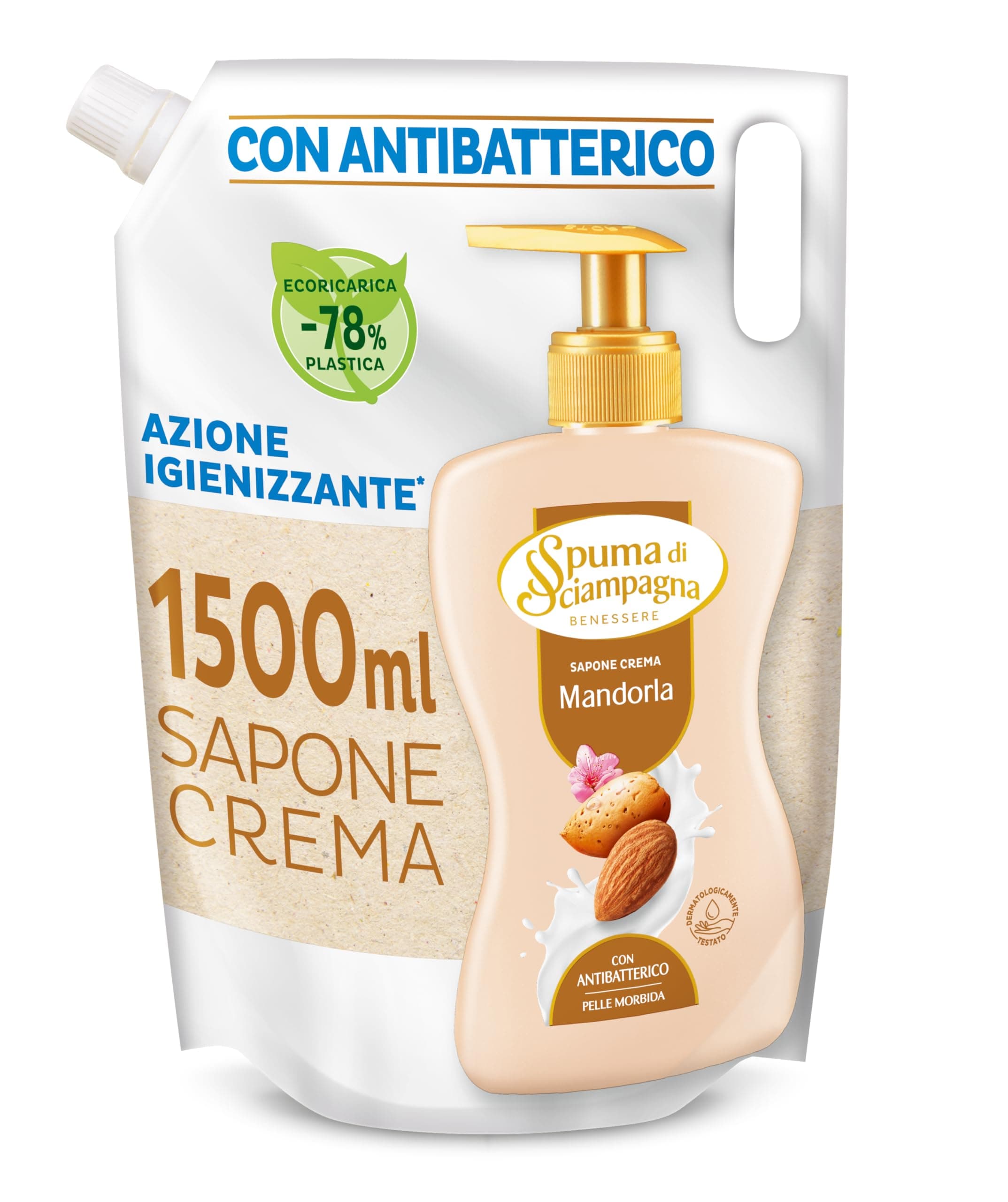 Ecoricarica Soap Liquid Almond Milk 1.5 L